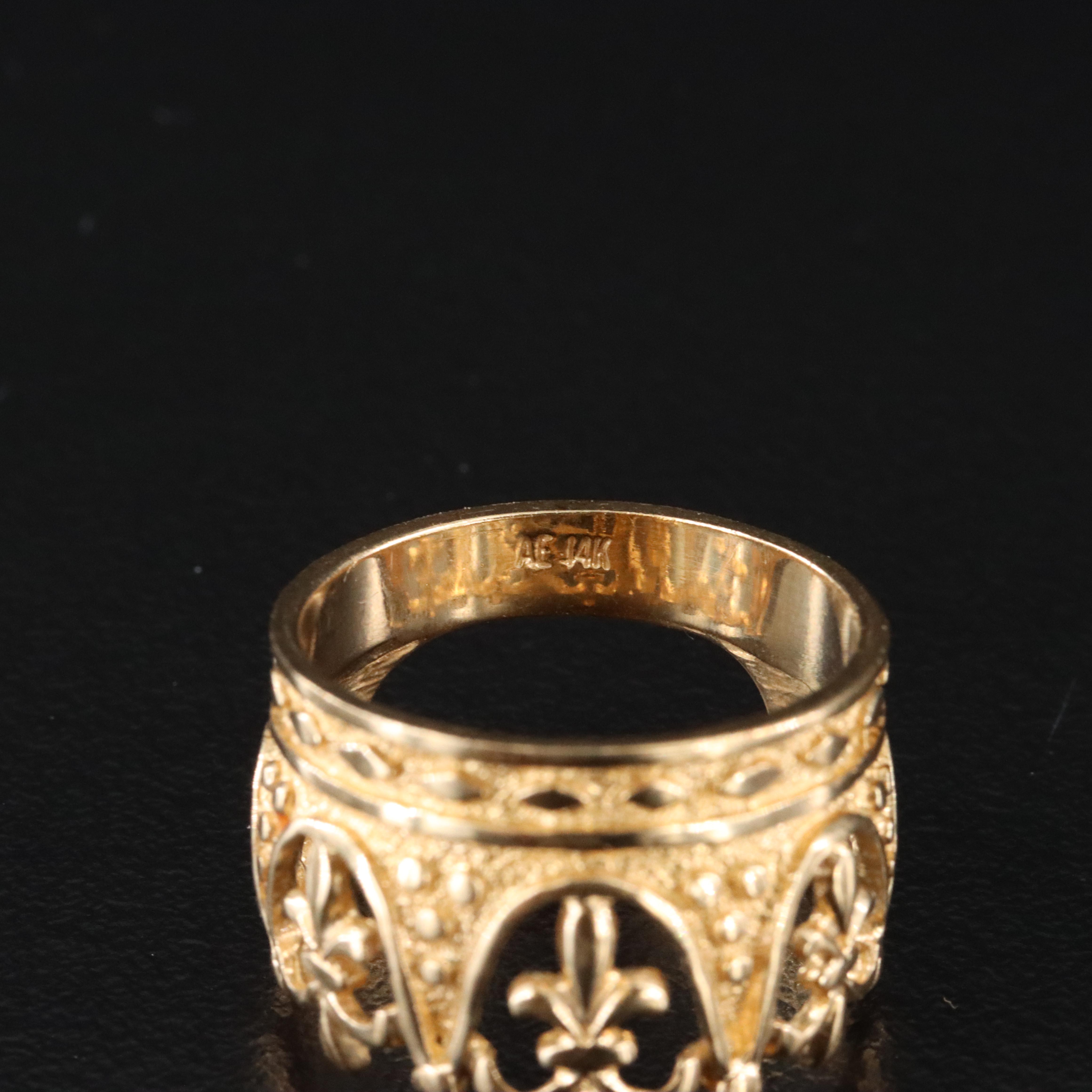 14K Crown Ring