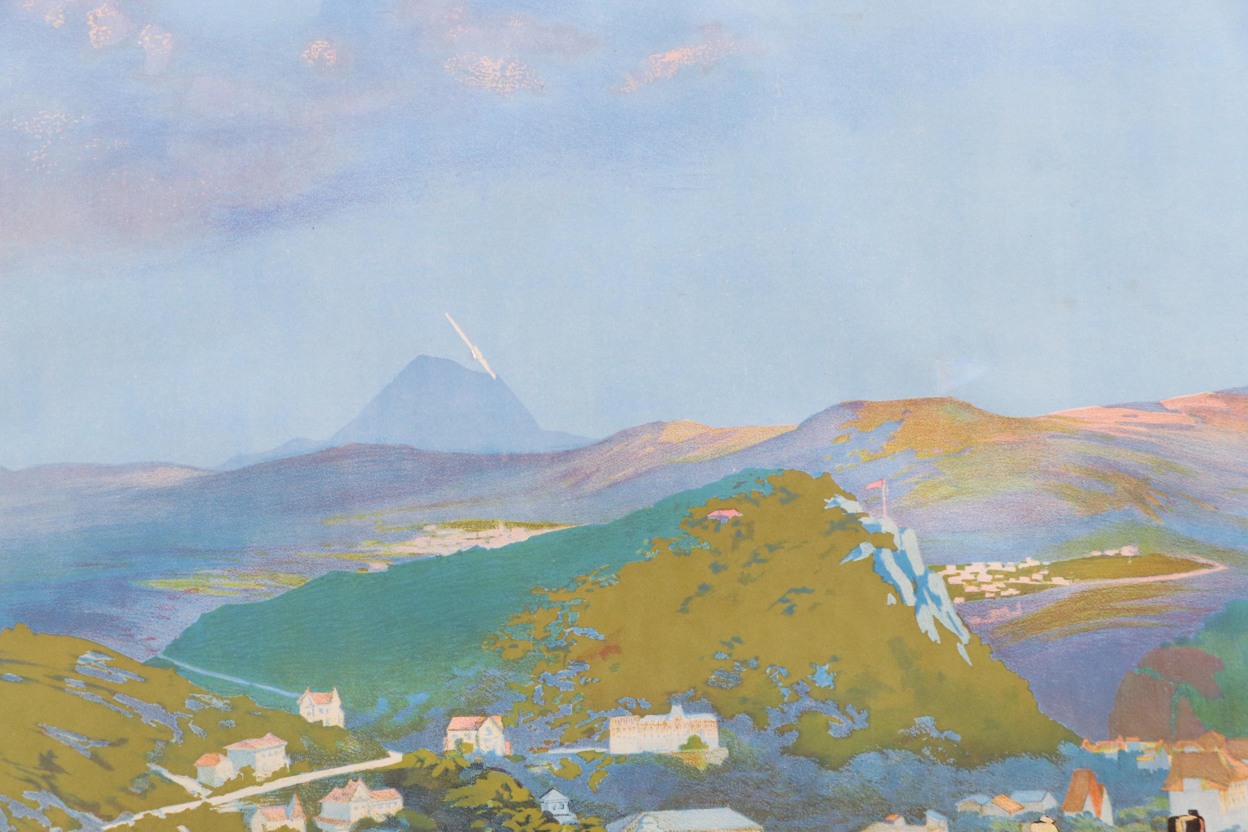 Designed by Julien Lacaze French Travel Color Lithograph Poster "Chatel-Guyon"