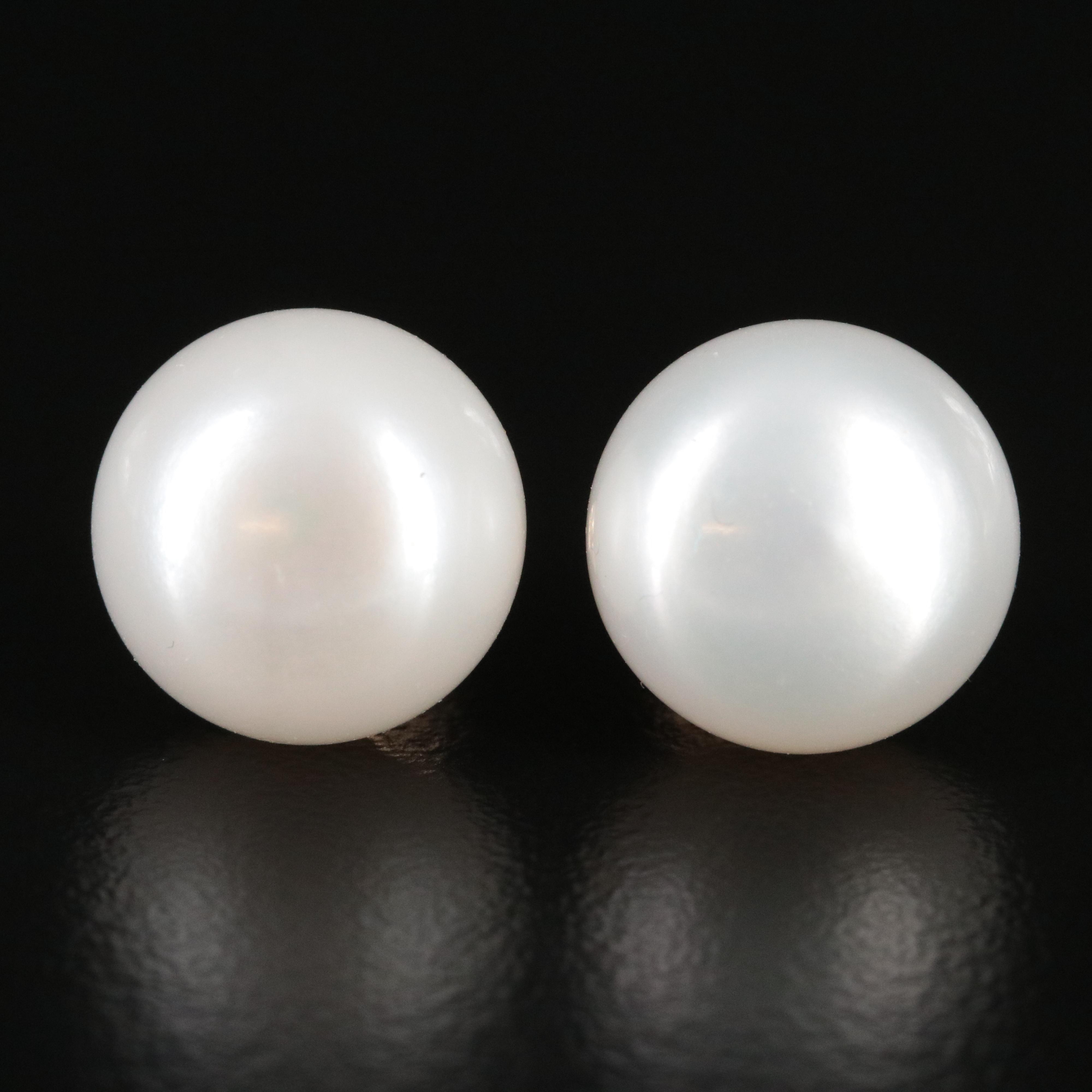 14K Pearl Stud Earrings