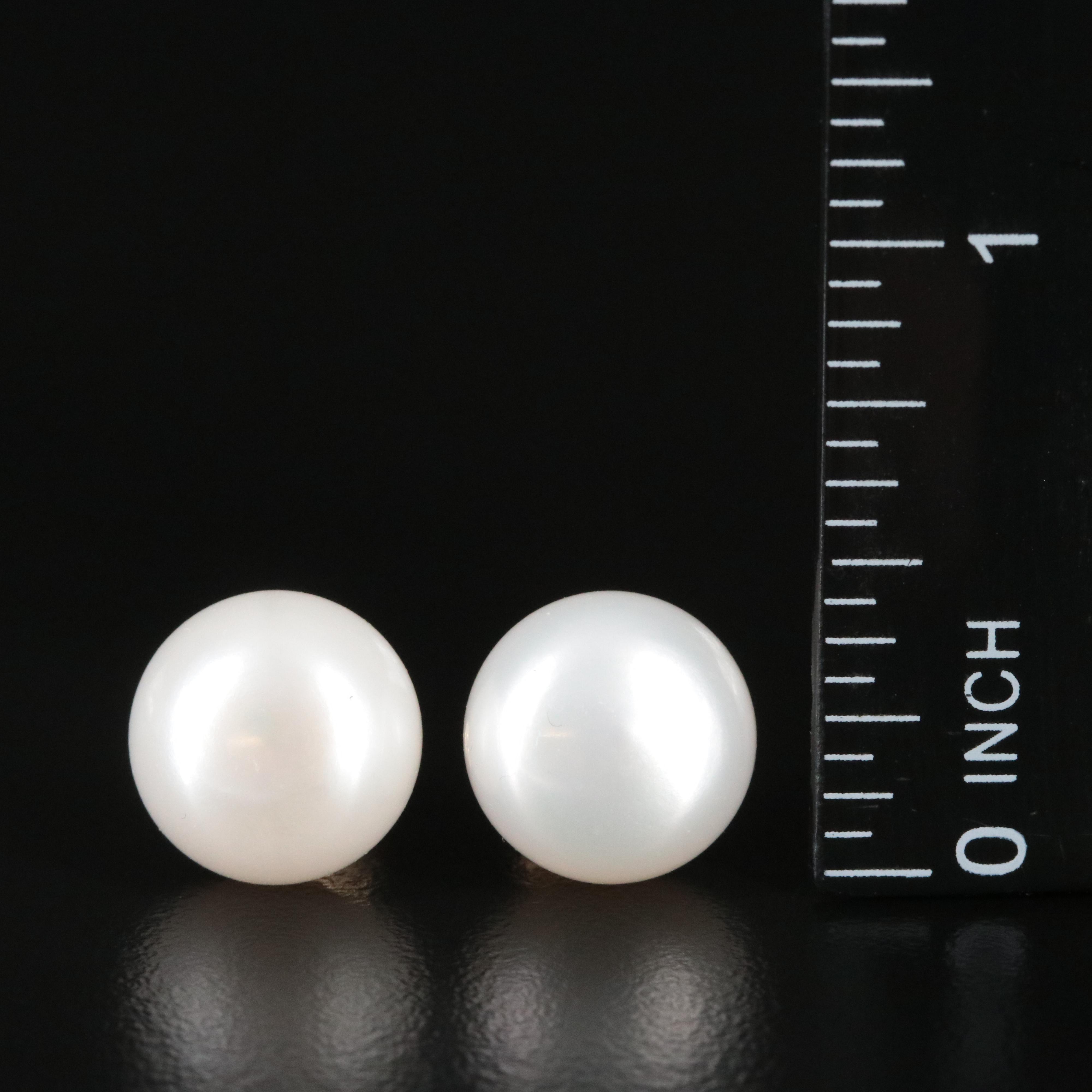 14K Pearl Stud Earrings