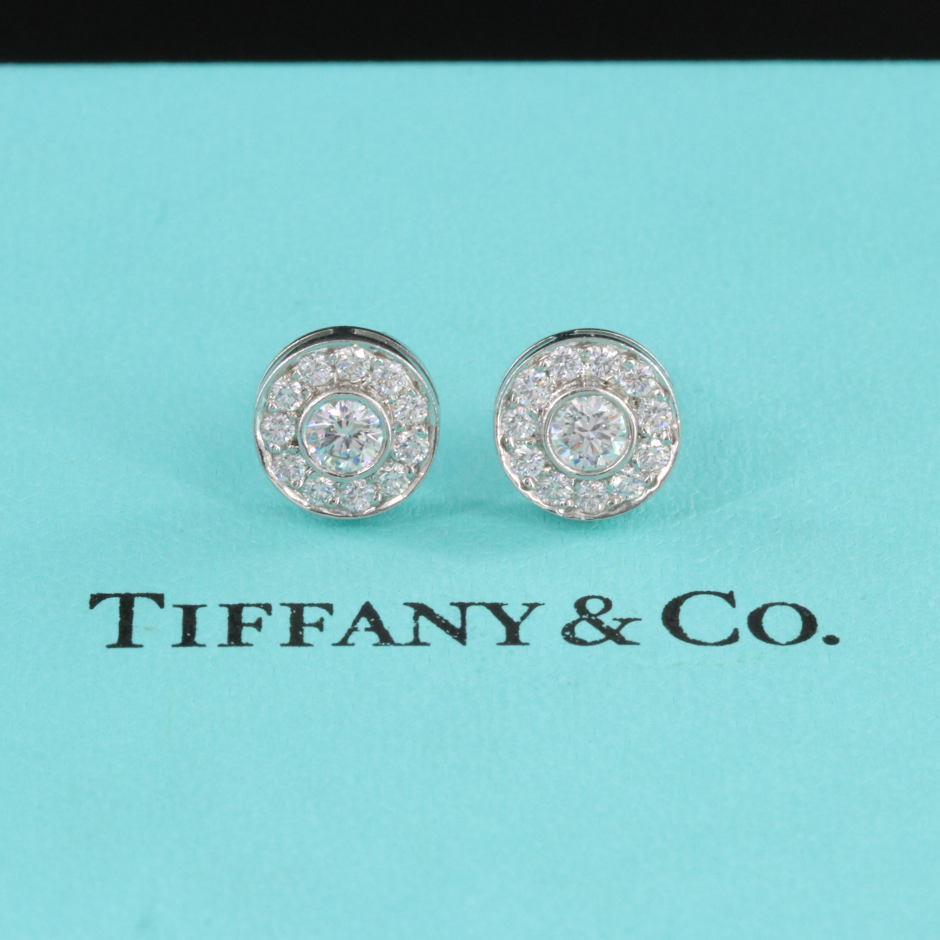 Tiffany & Co. Circlet Platinum and 0.65 CTW Diamond Earrings