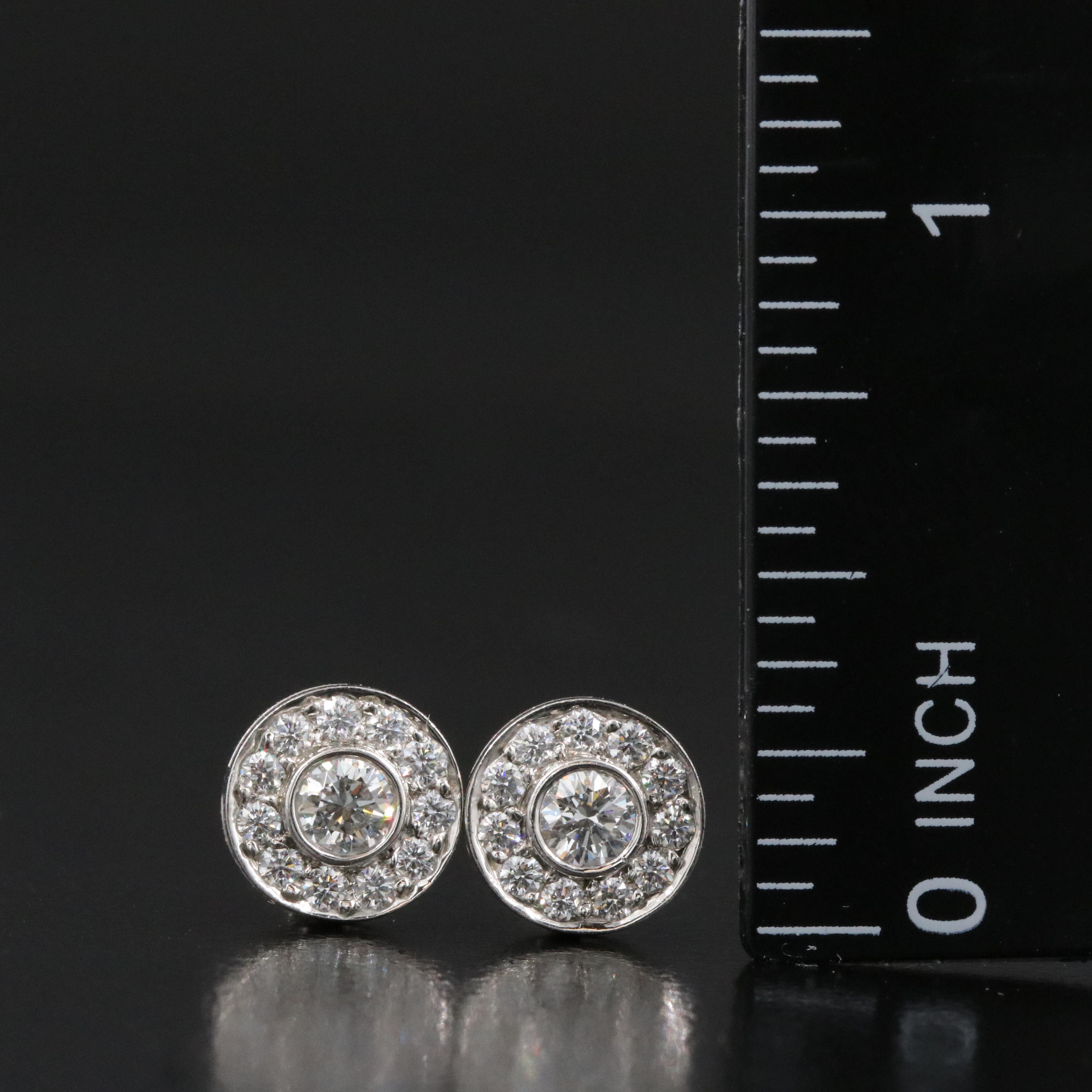 Tiffany & Co. Circlet Platinum and 0.65 CTW Diamond Earrings
