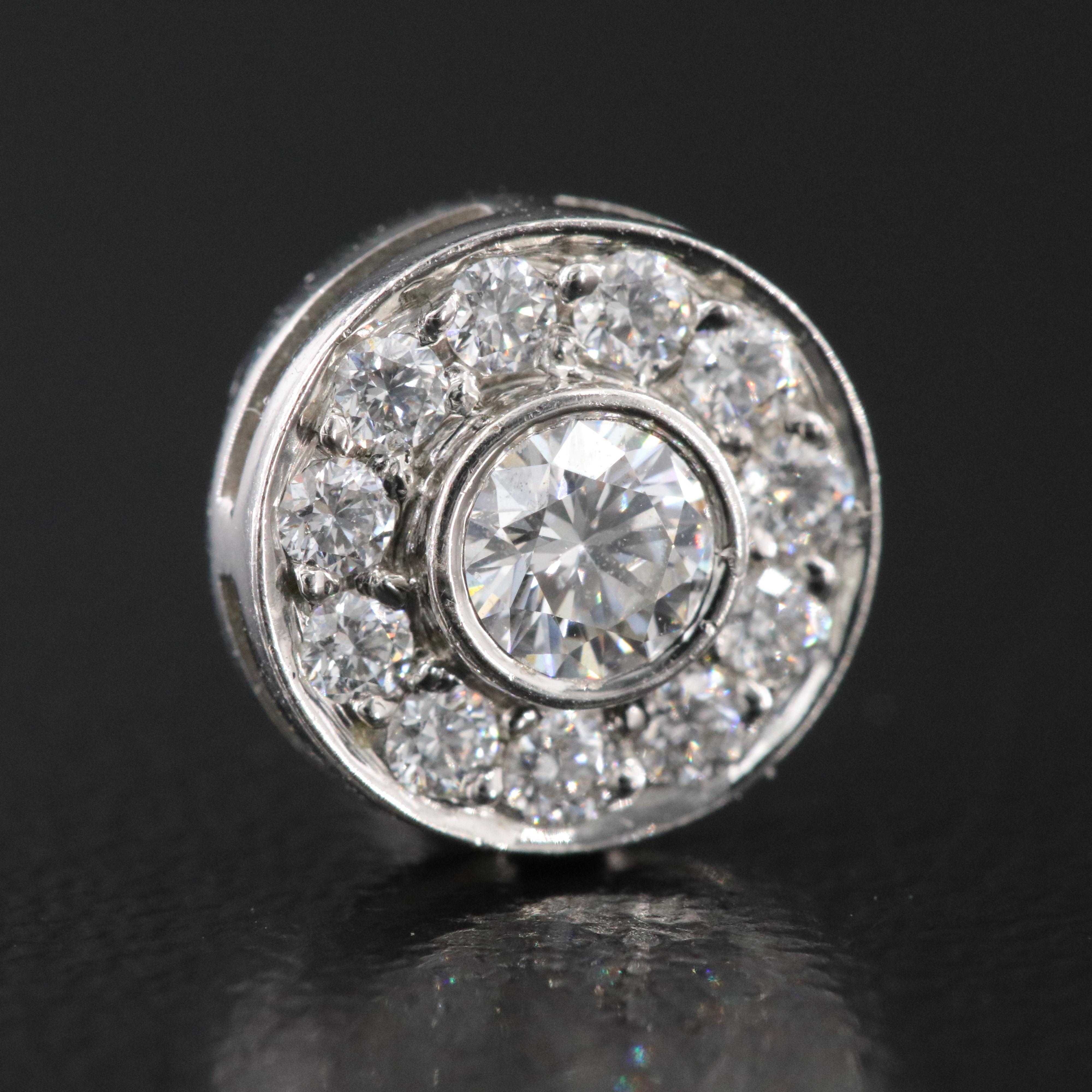 Tiffany & Co. Circlet Platinum and 0.65 CTW Diamond Earrings