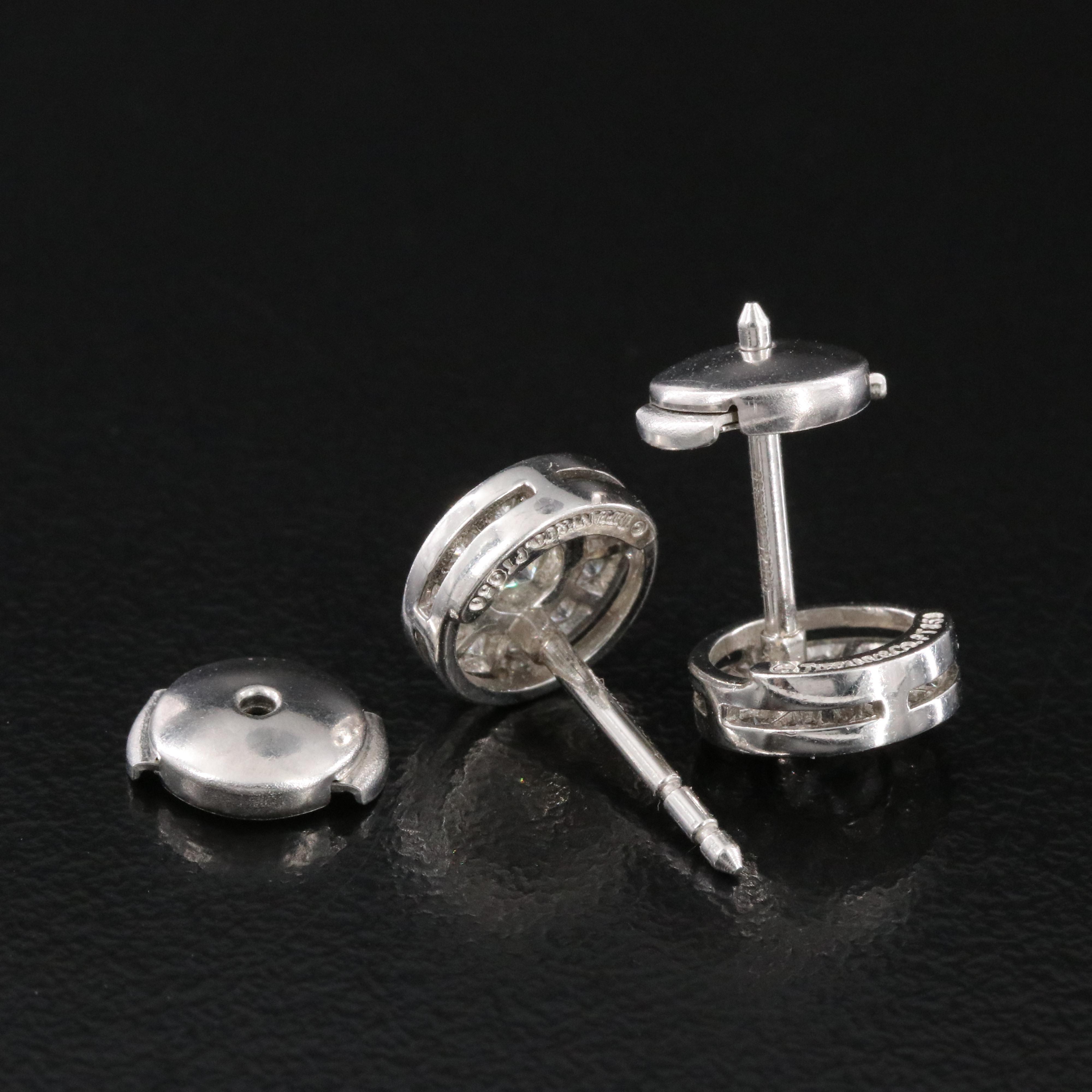 Tiffany & Co. Circlet Platinum and 0.65 CTW Diamond Earrings