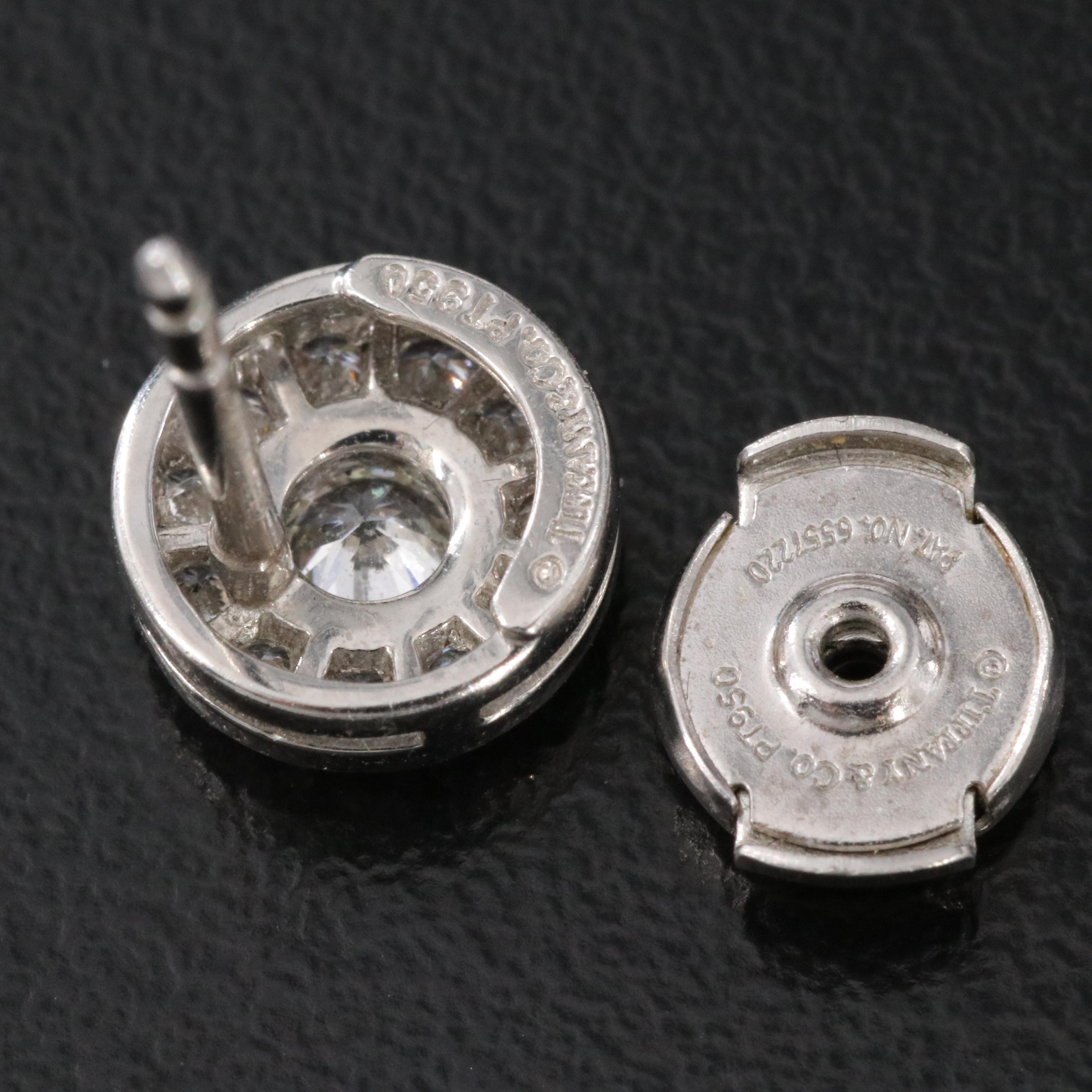 Tiffany & Co. Circlet Platinum and 0.65 CTW Diamond Earrings