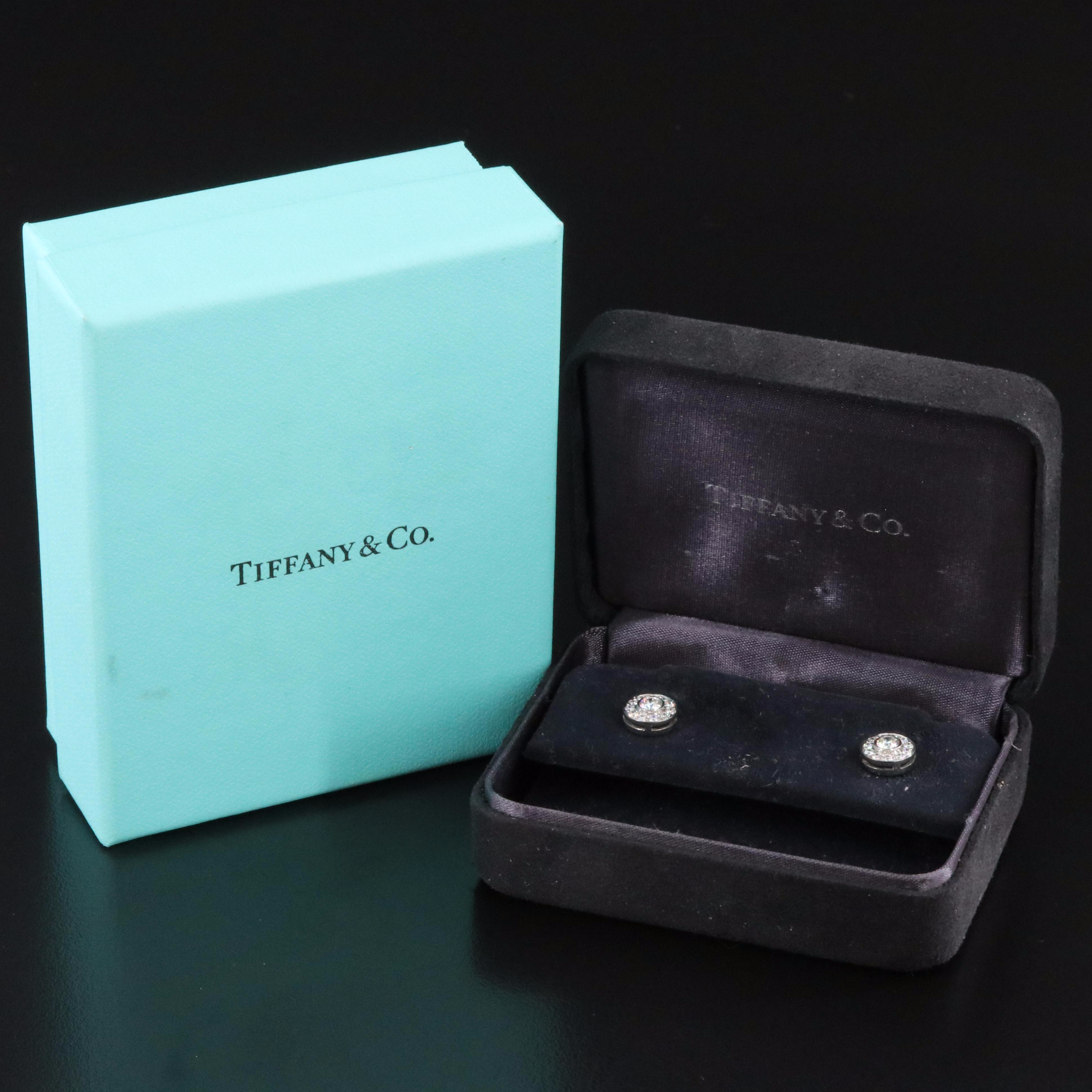 Tiffany & Co. Circlet Platinum and 0.65 CTW Diamond Earrings