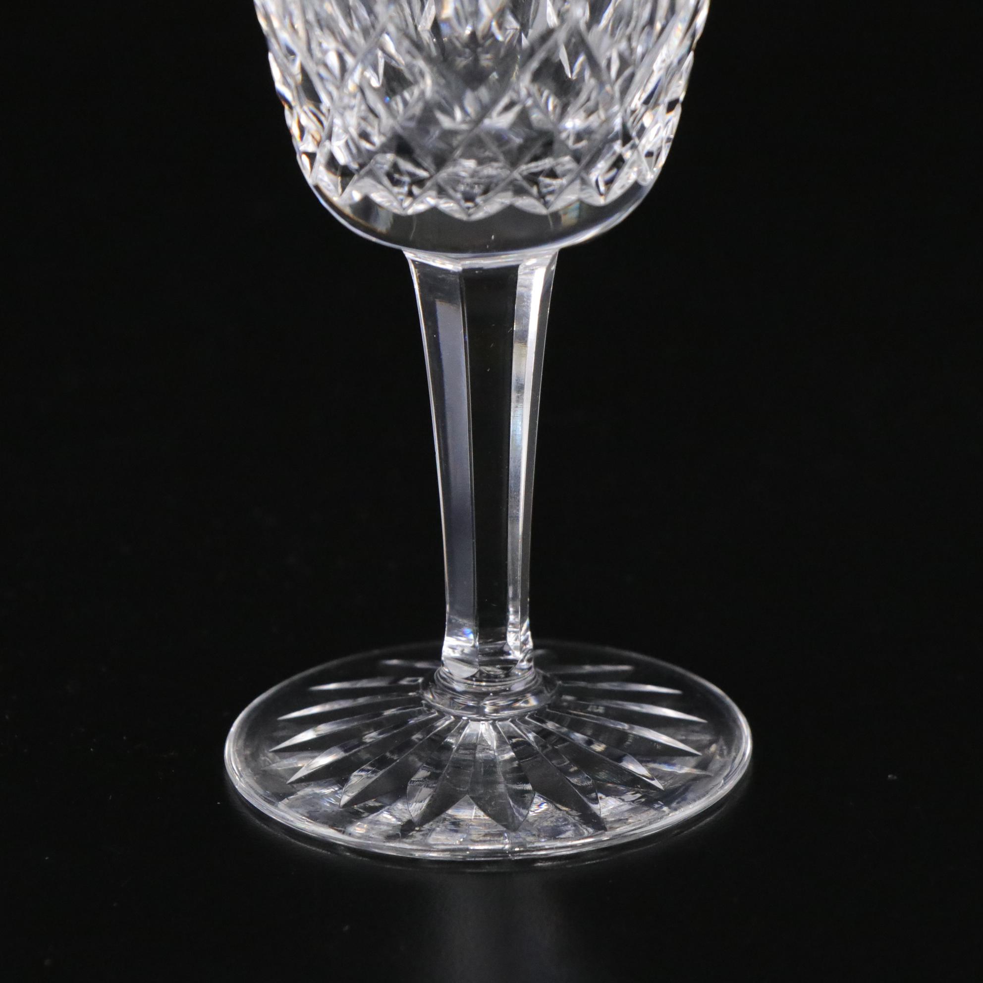 Five Waterford Crystal "Lismore" Claret Stems