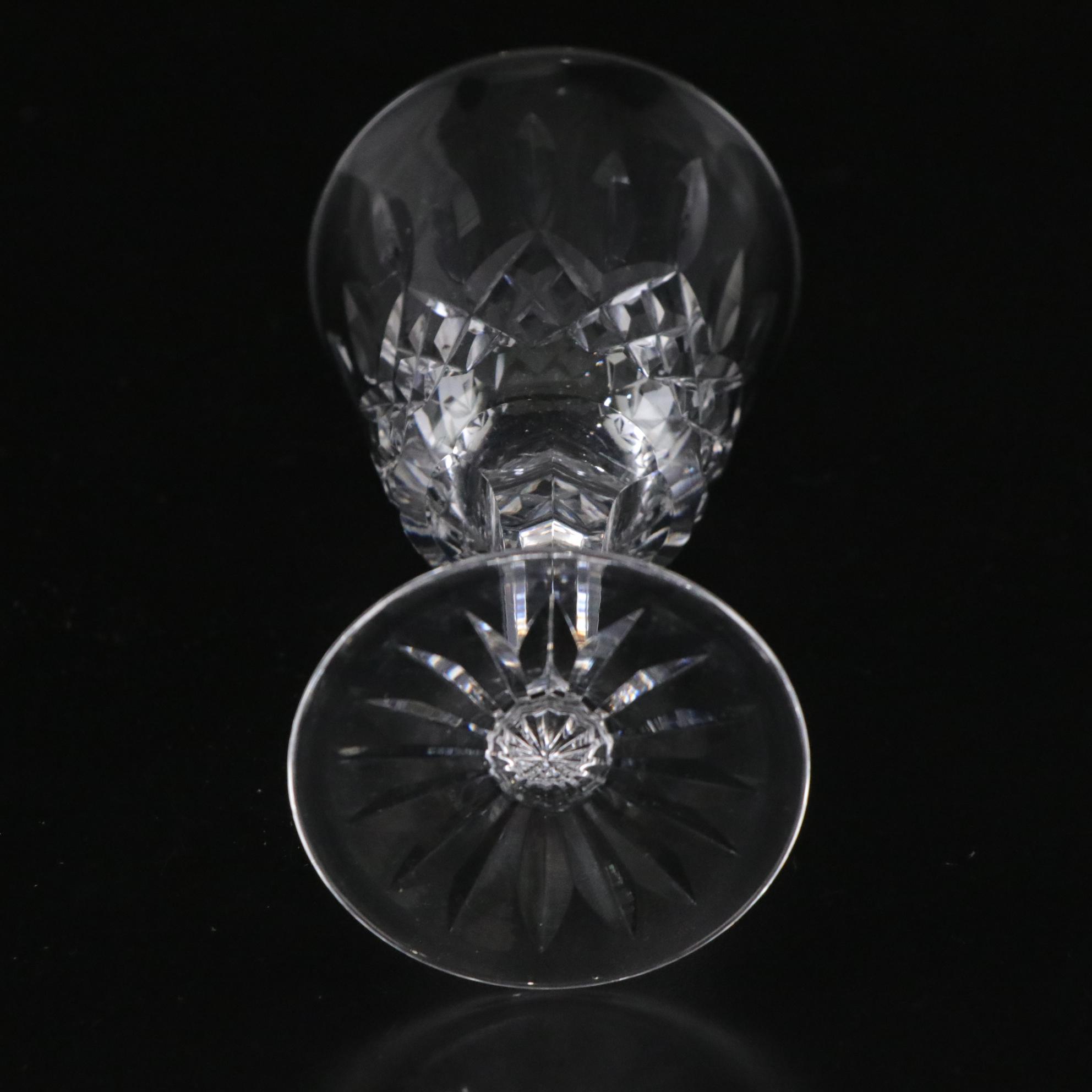 Five Waterford Crystal "Lismore" Claret Stems
