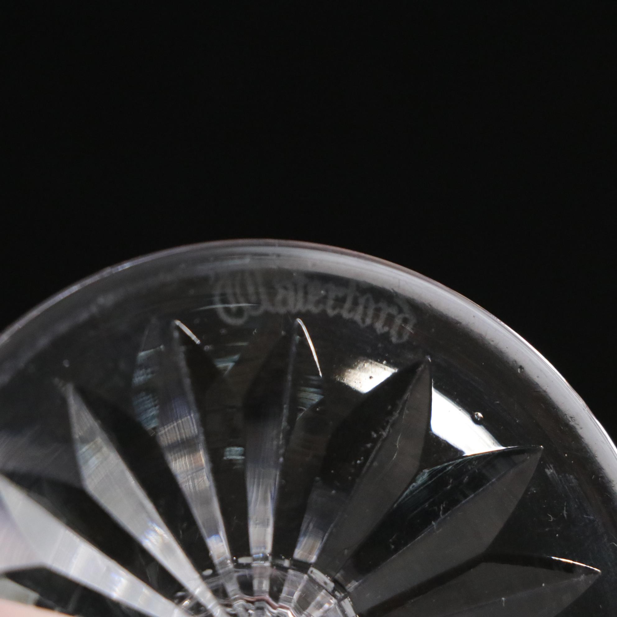 Five Waterford Crystal "Lismore" Claret Stems