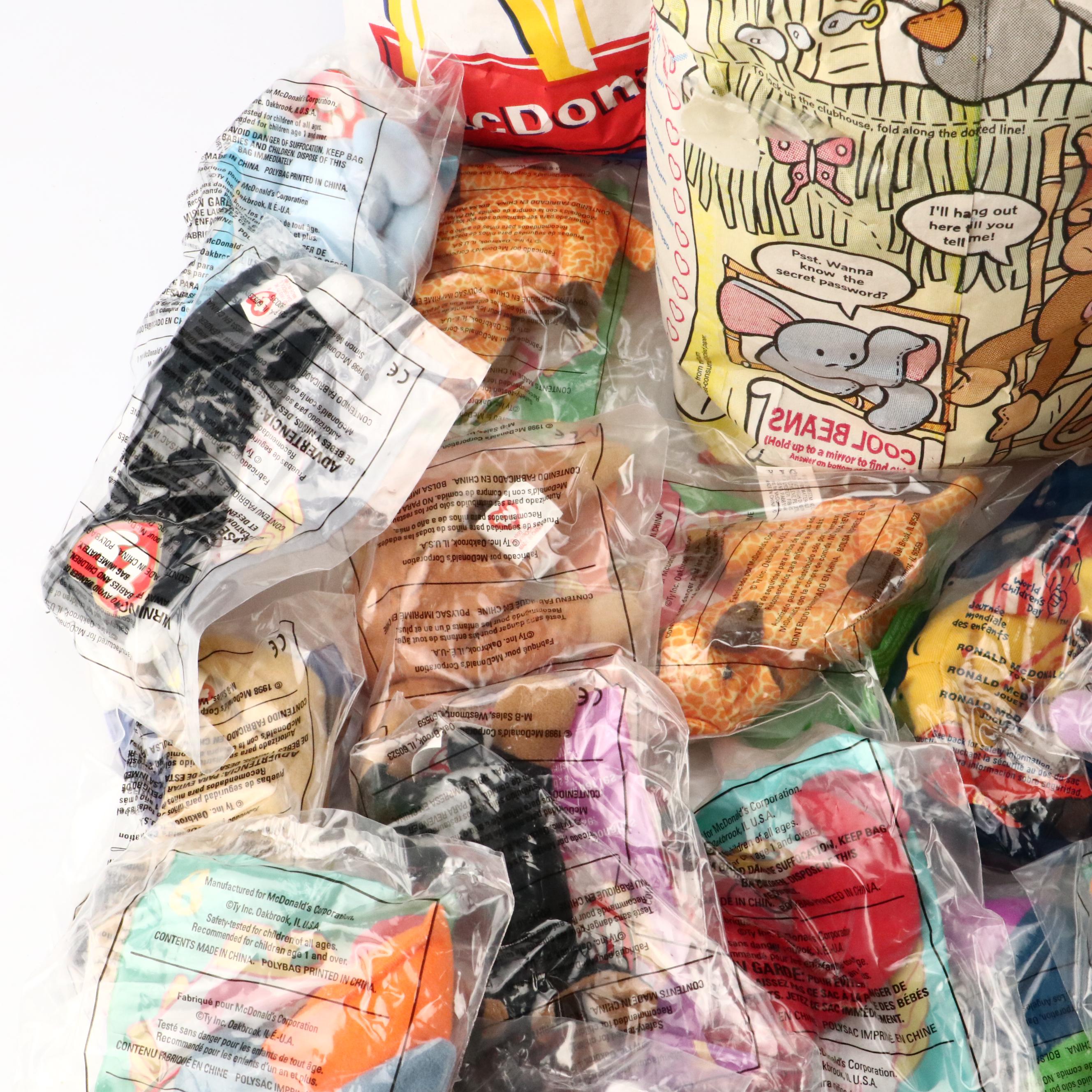 McDonald's "Doby," "Bongo" with More Beanie Babies and Ronald McDonald Toys