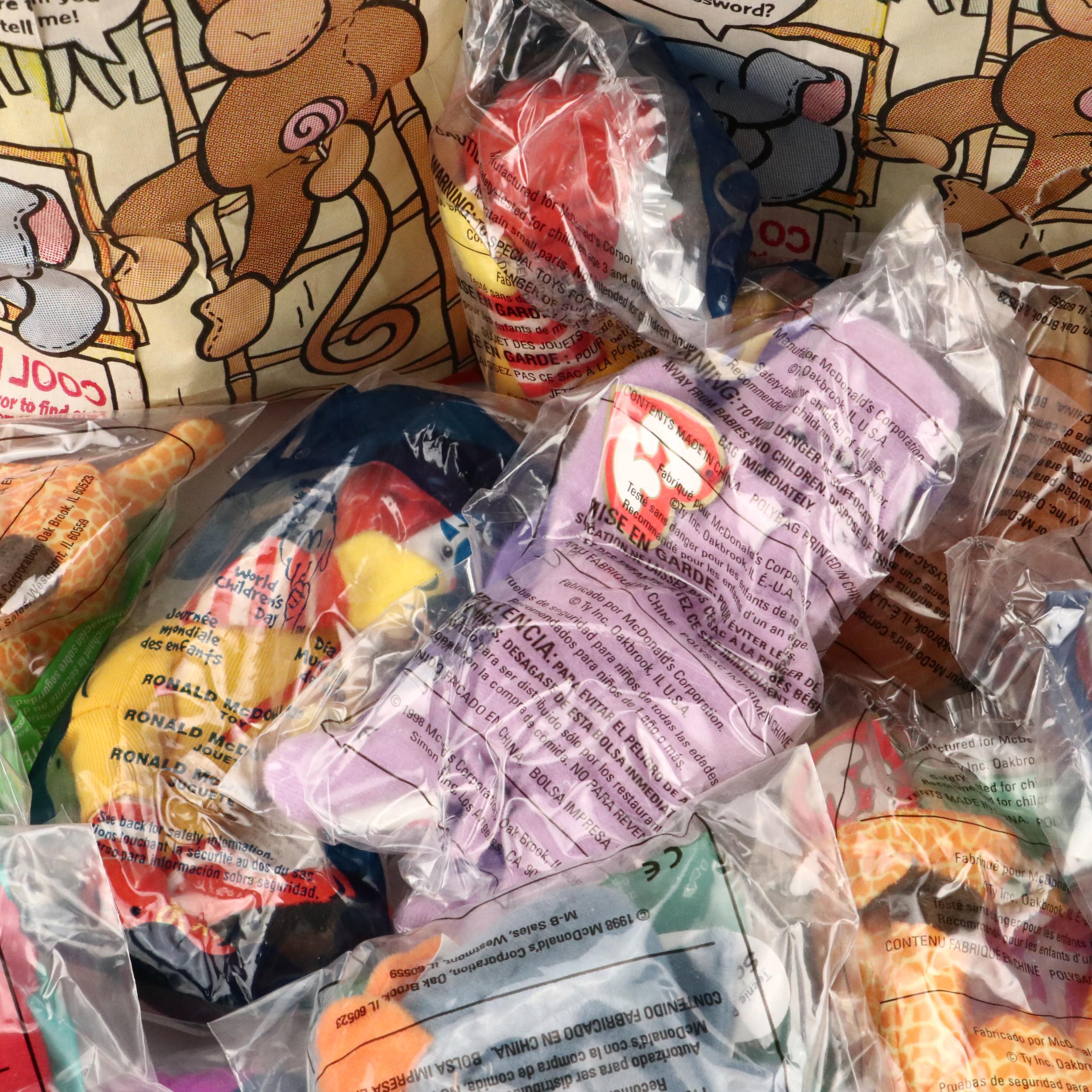 McDonald's "Doby," "Bongo" with More Beanie Babies and Ronald McDonald Toys