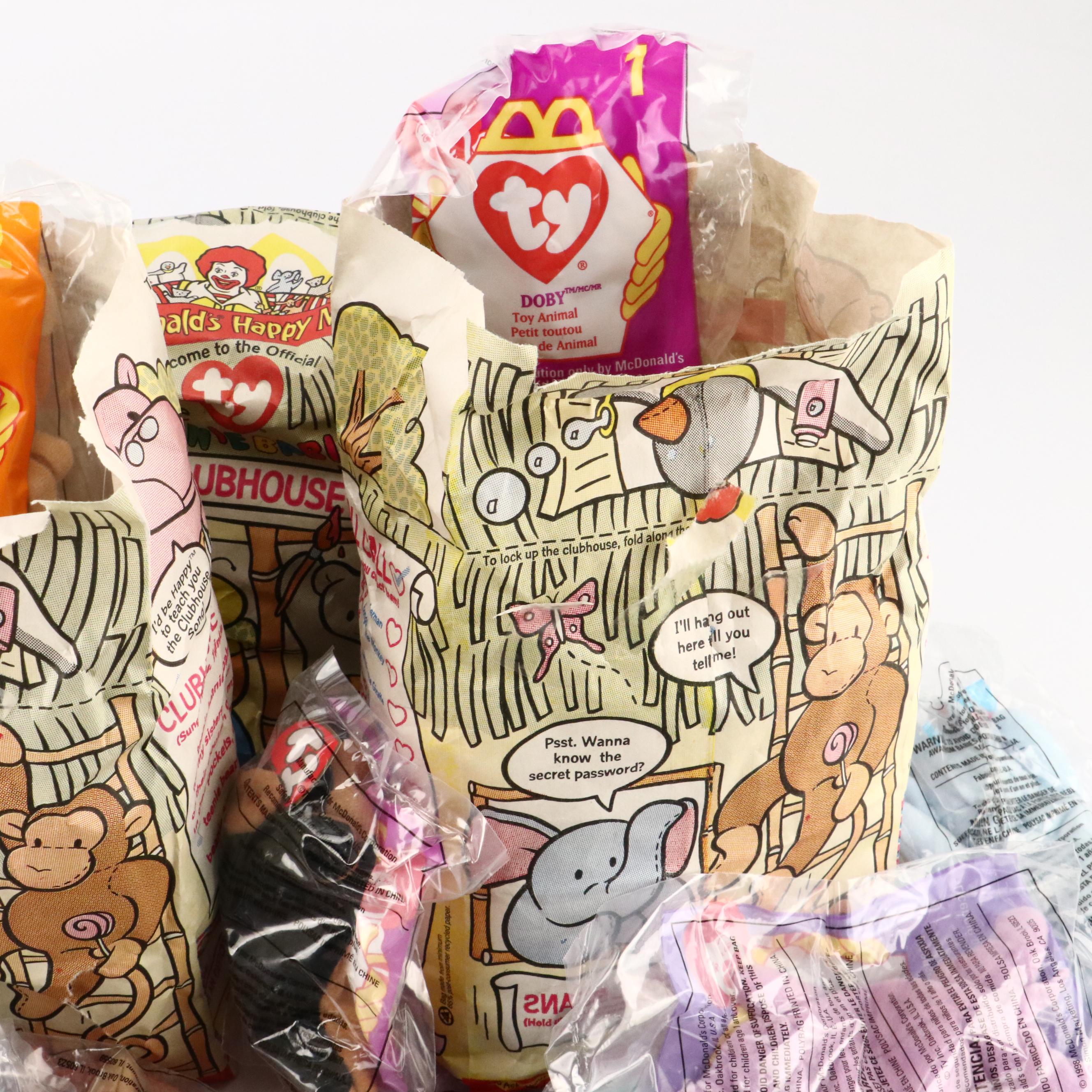 McDonald's "Doby," "Bongo" with More Beanie Babies and Ronald McDonald Toys