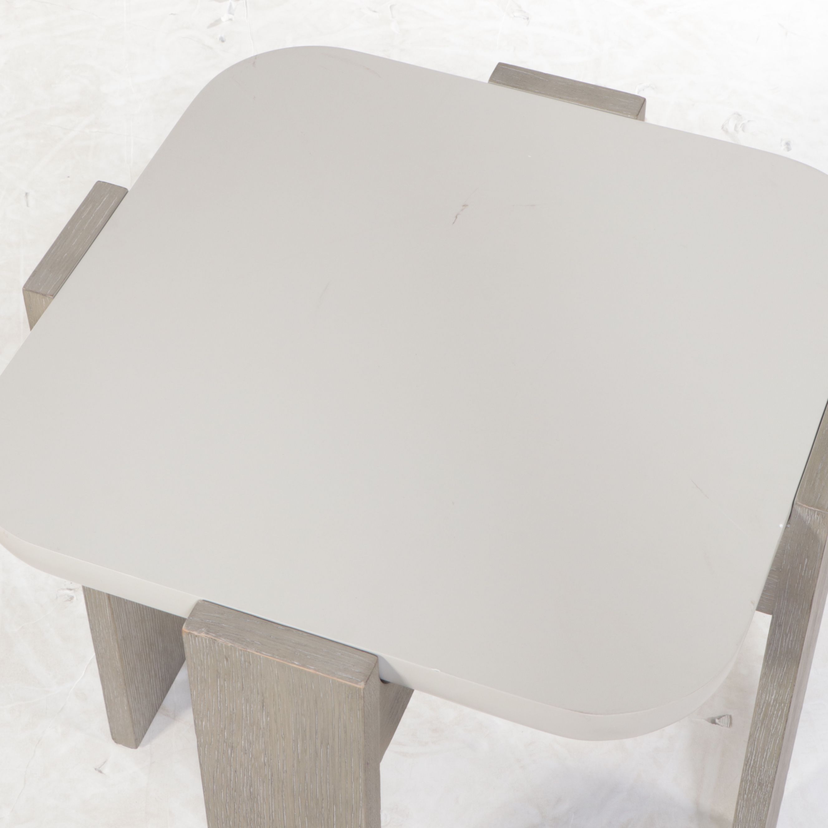 Bernhardt Furniture Faux Concrete Top "Gooding" Side Table