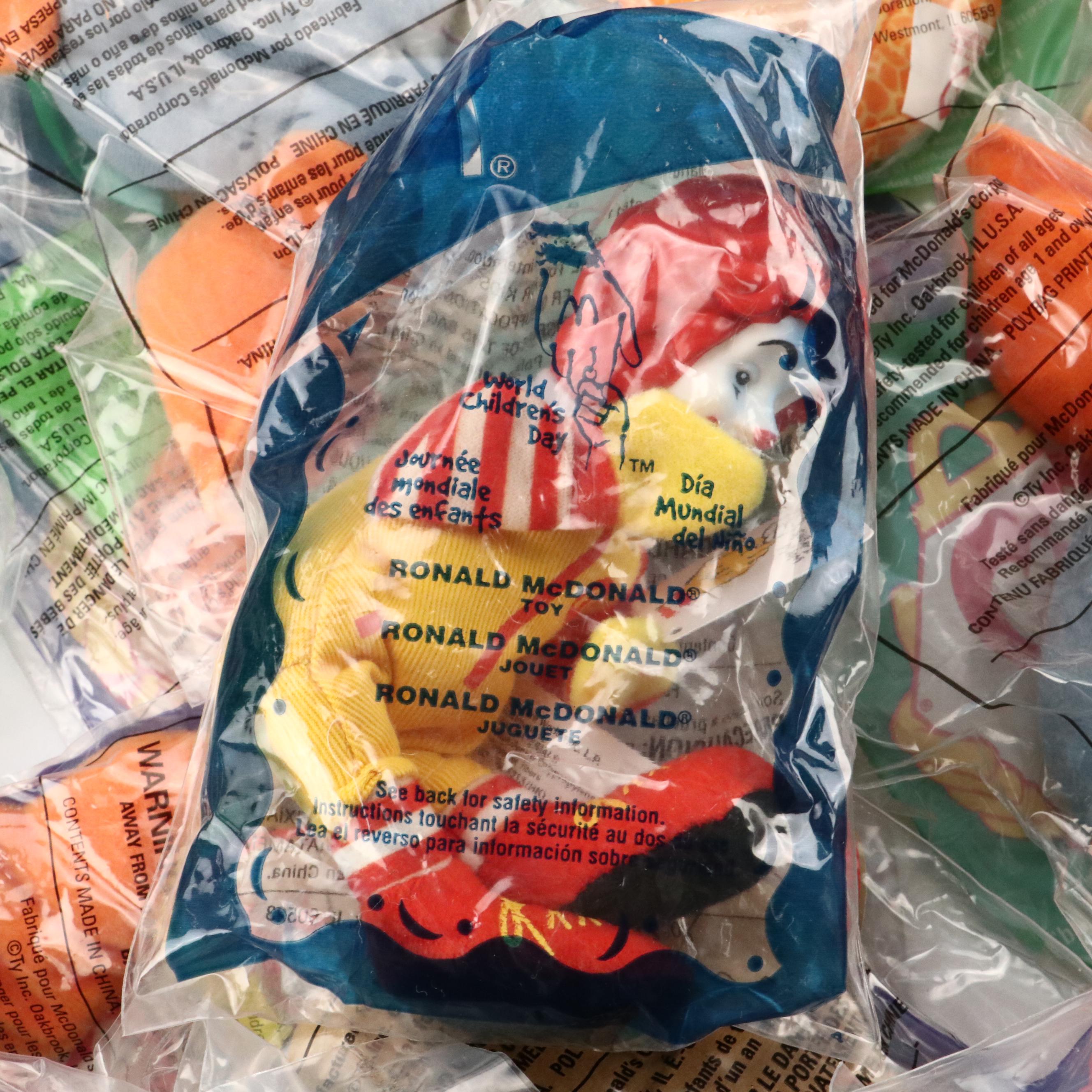 McDonald's "Doby," "Bongo" with More Beanie Babies and Ronald McDonald Toys