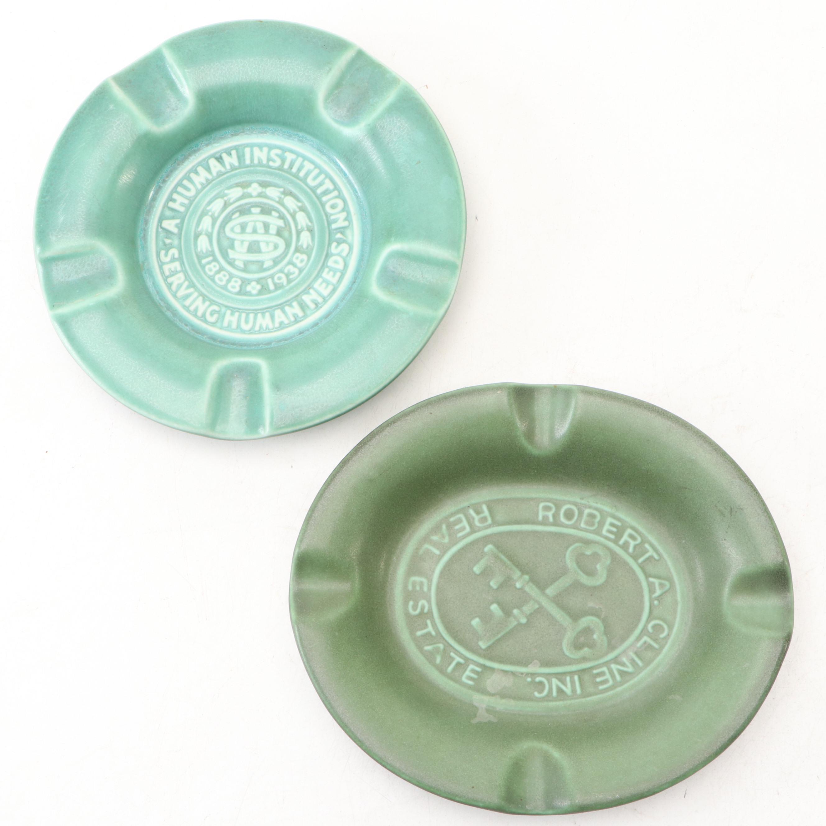 MCM Rookwood Pottery Ashtray and Other Cincinnati Business Rookwood Ashtrays