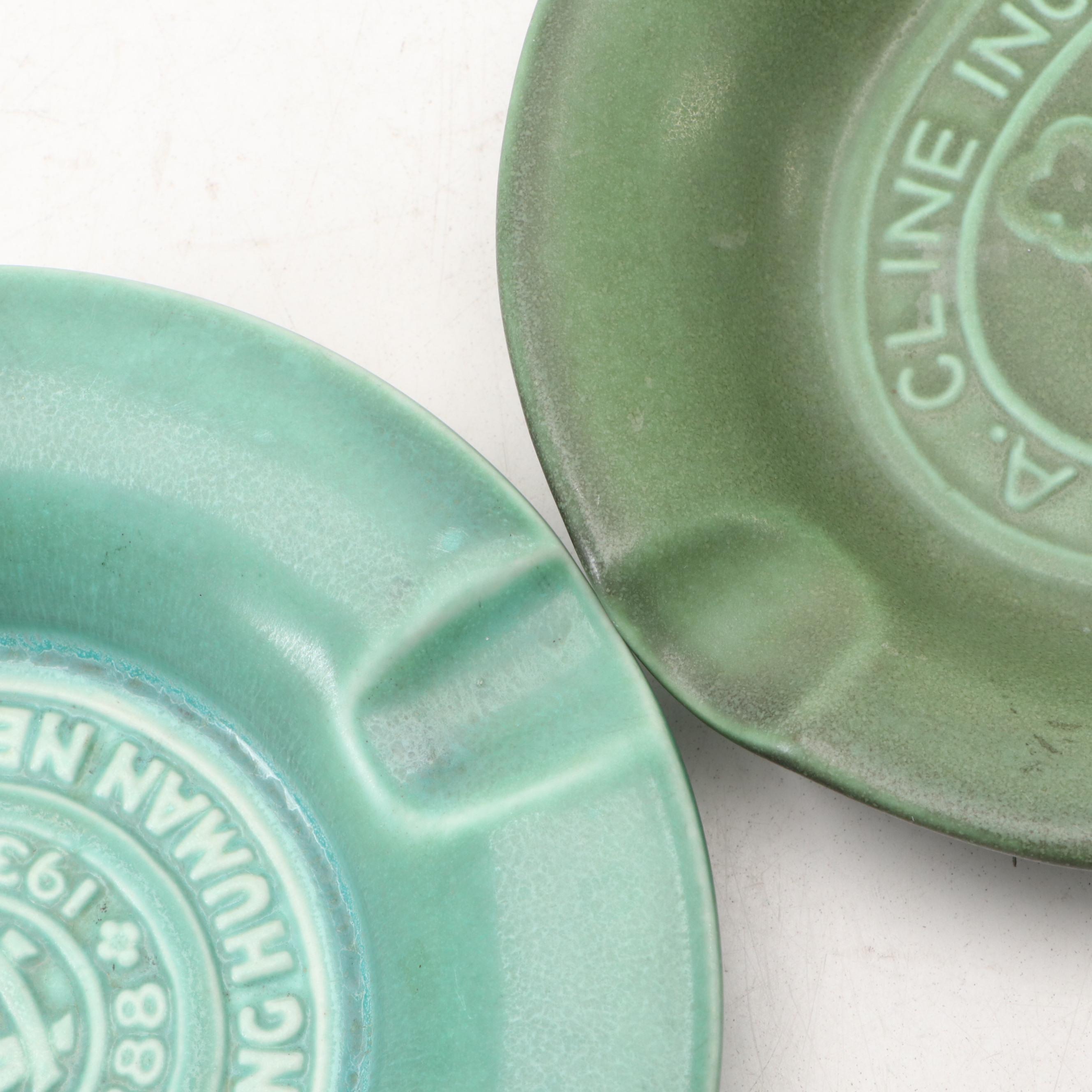 MCM Rookwood Pottery Ashtray and Other Cincinnati Business Rookwood Ashtrays