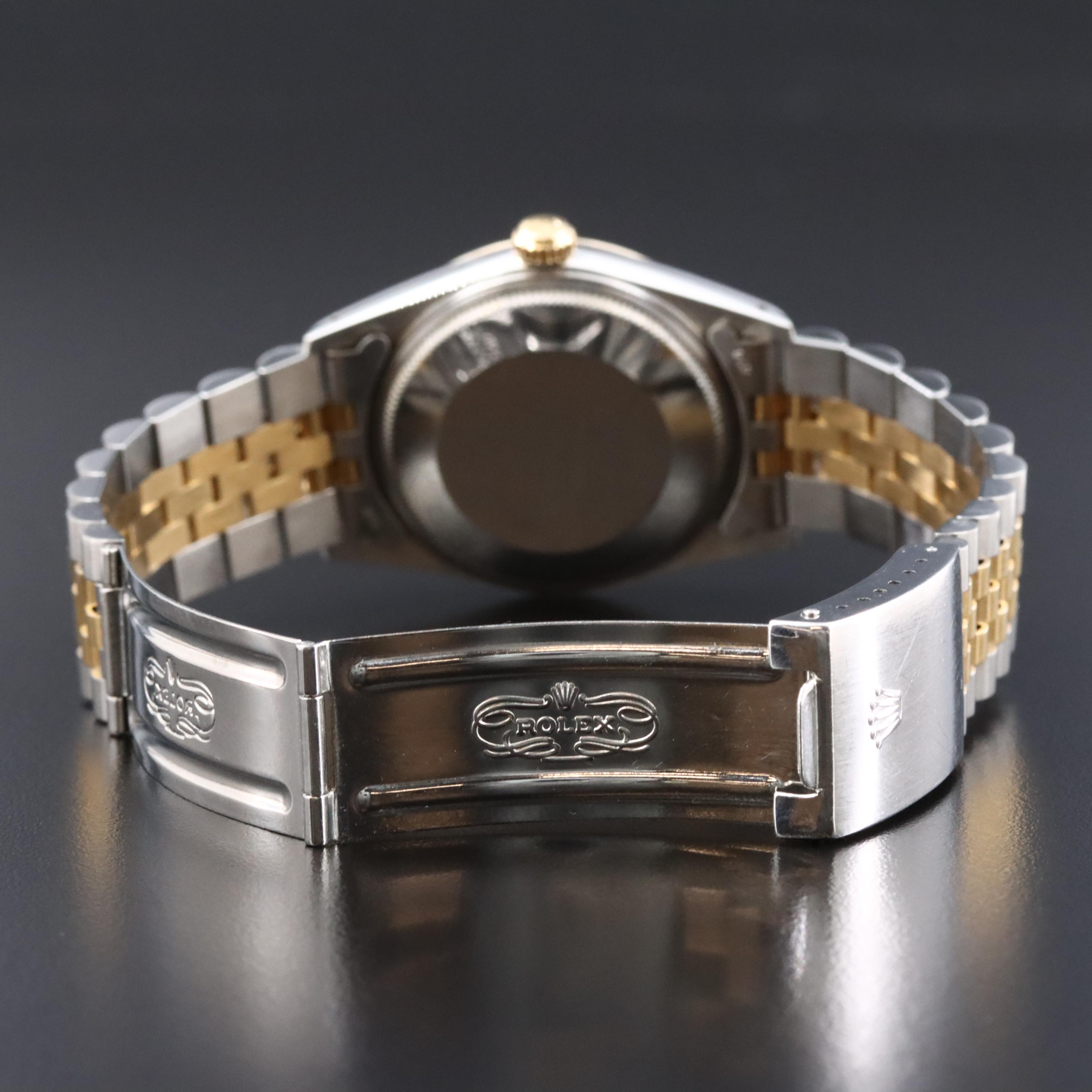 1981 Oyster Perpetual Date 15053 Engine Turned Bezel Watch