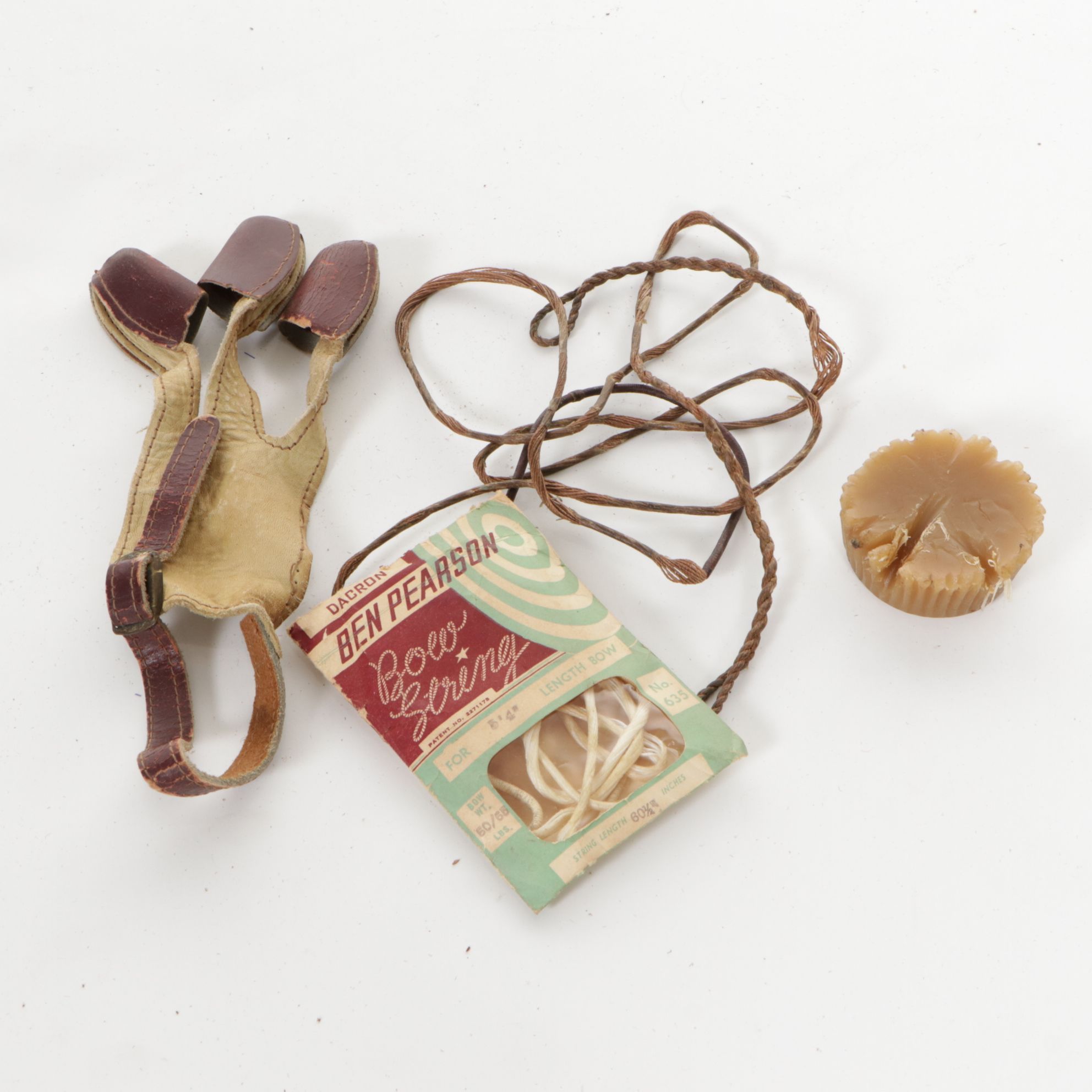 Bear Archery Leather Quiver with Arrows, Teal Bow and Accessories