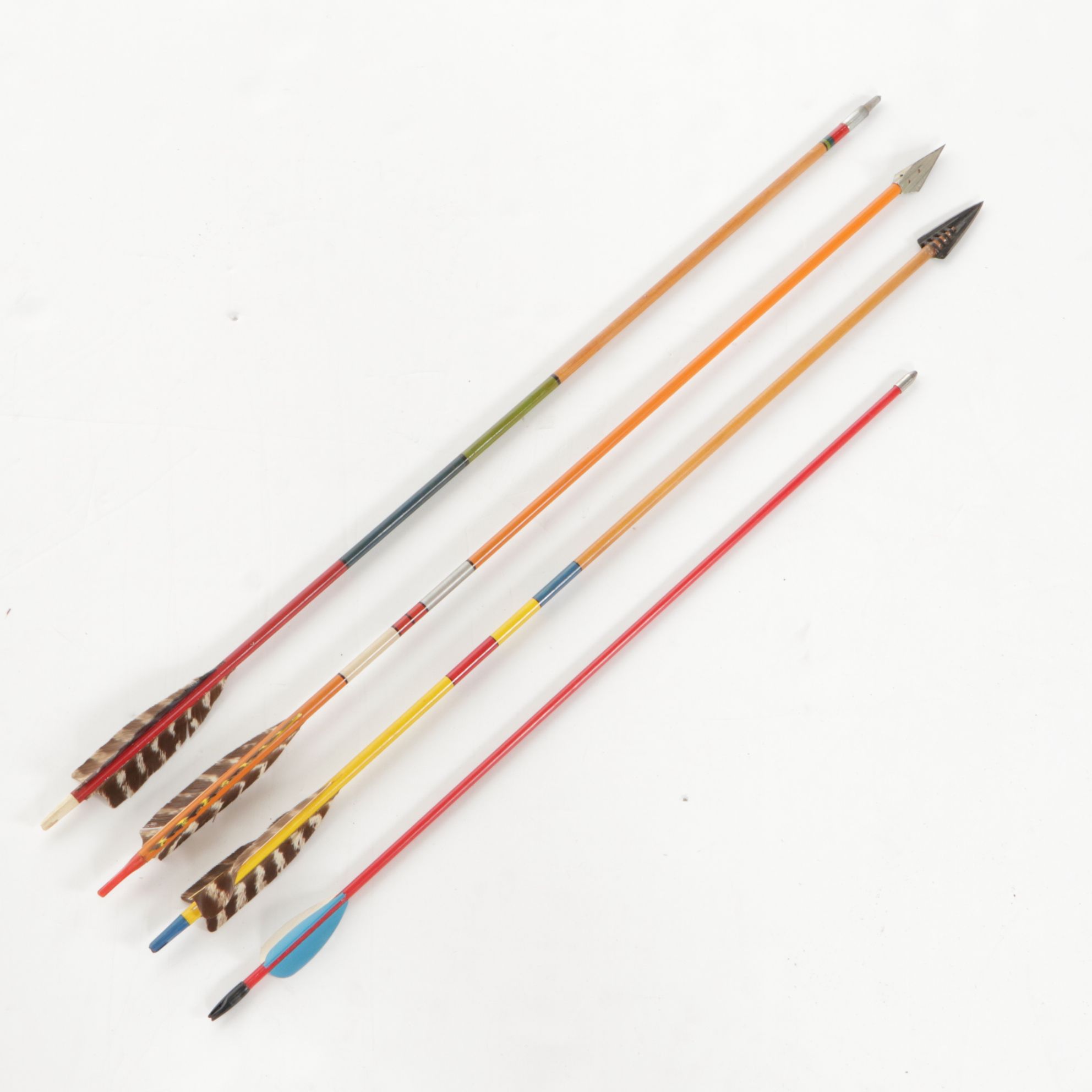 Bear Archery Leather Quiver with Arrows, Teal Bow and Accessories