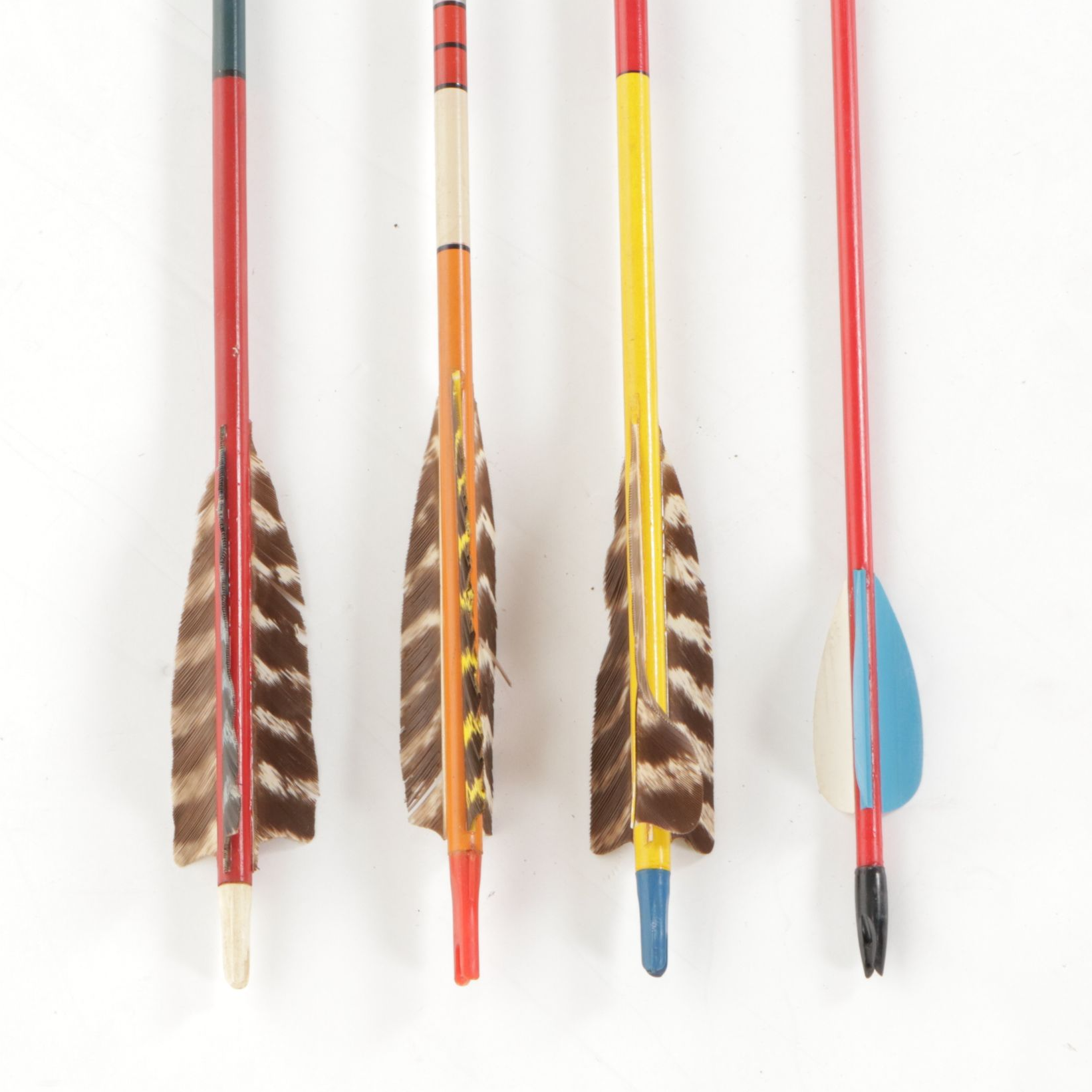 Bear Archery Leather Quiver with Arrows, Teal Bow and Accessories