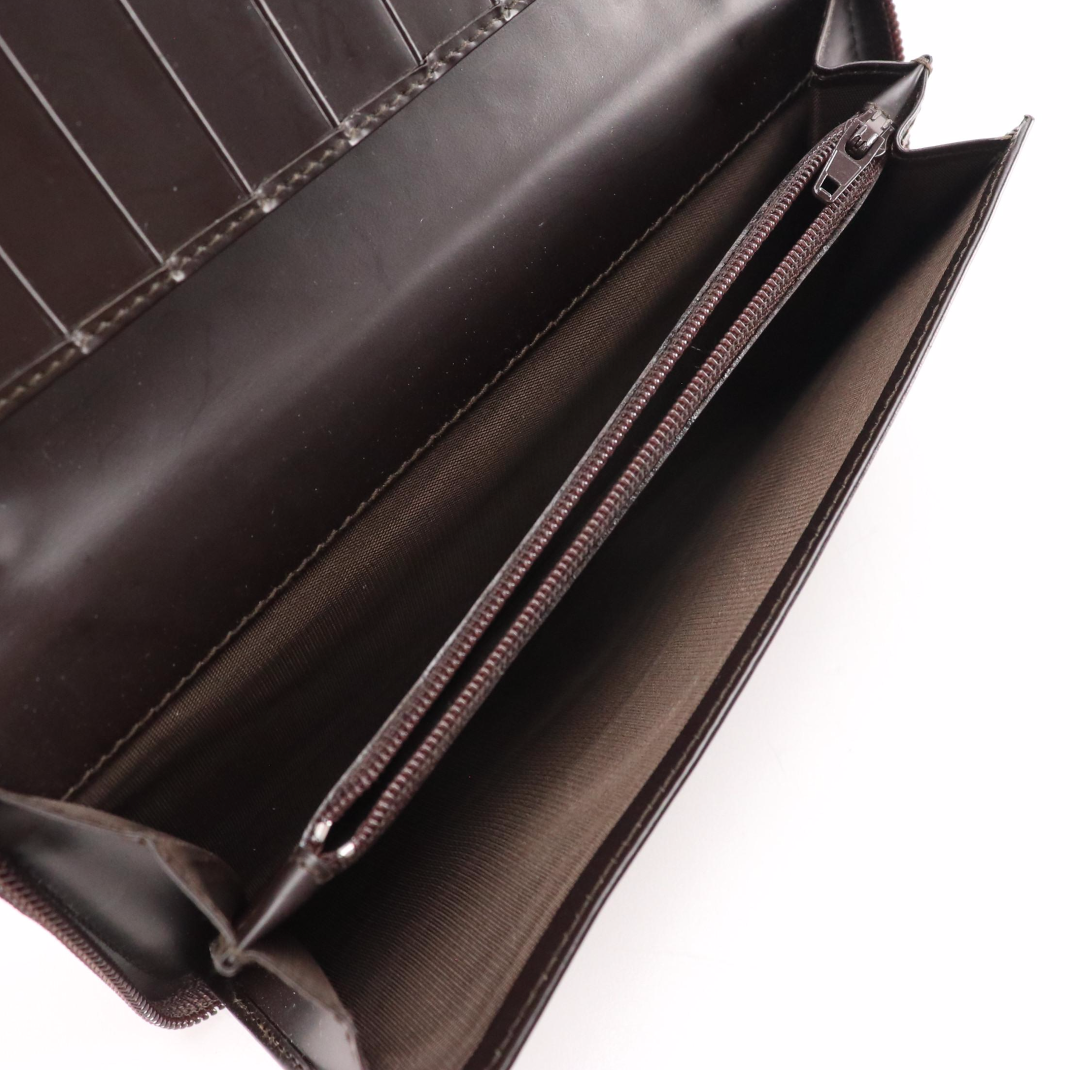 Gucci Brown Jumbo GG Jacquard Zip-Around Wallet with Box