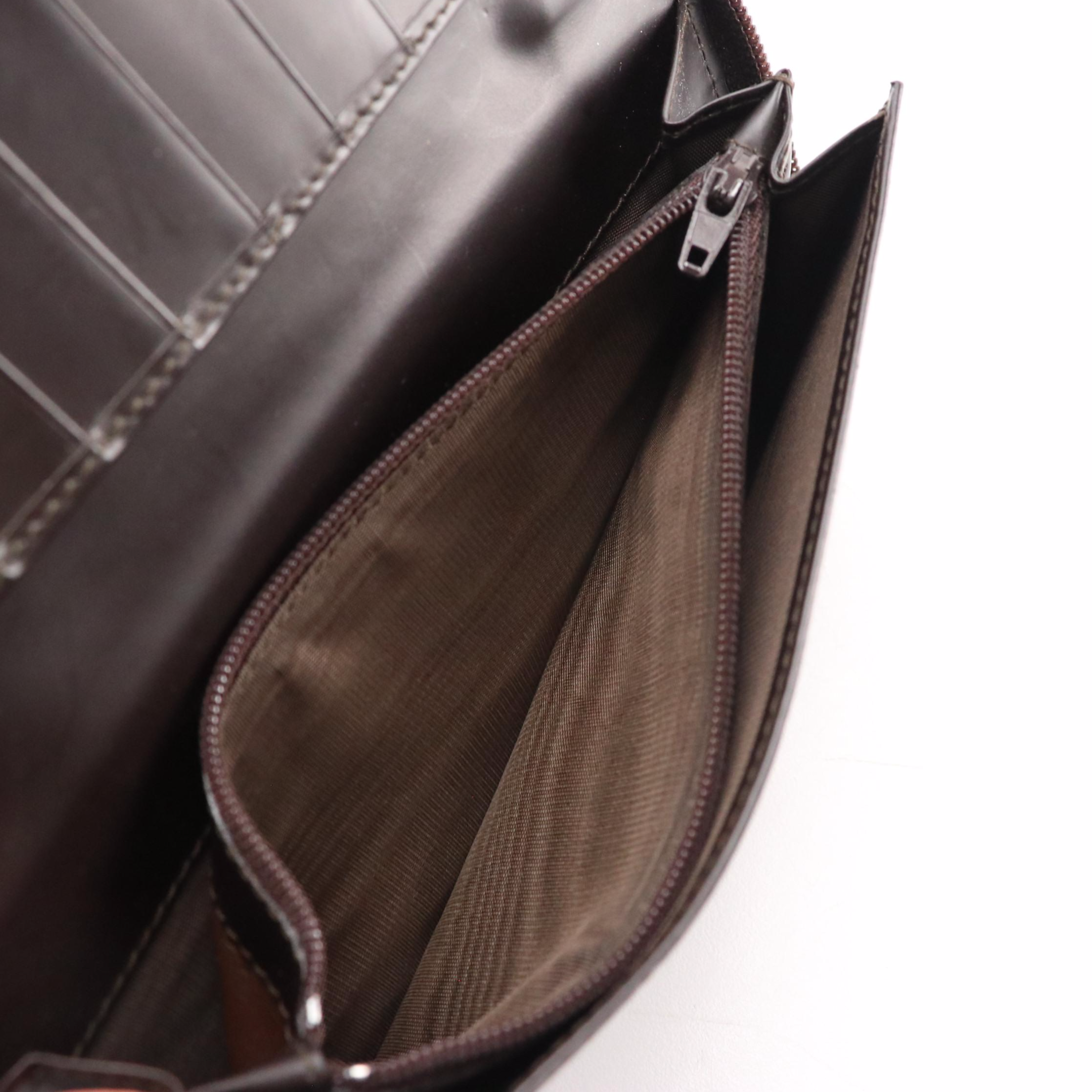 Gucci Brown Jumbo GG Jacquard Zip-Around Wallet with Box