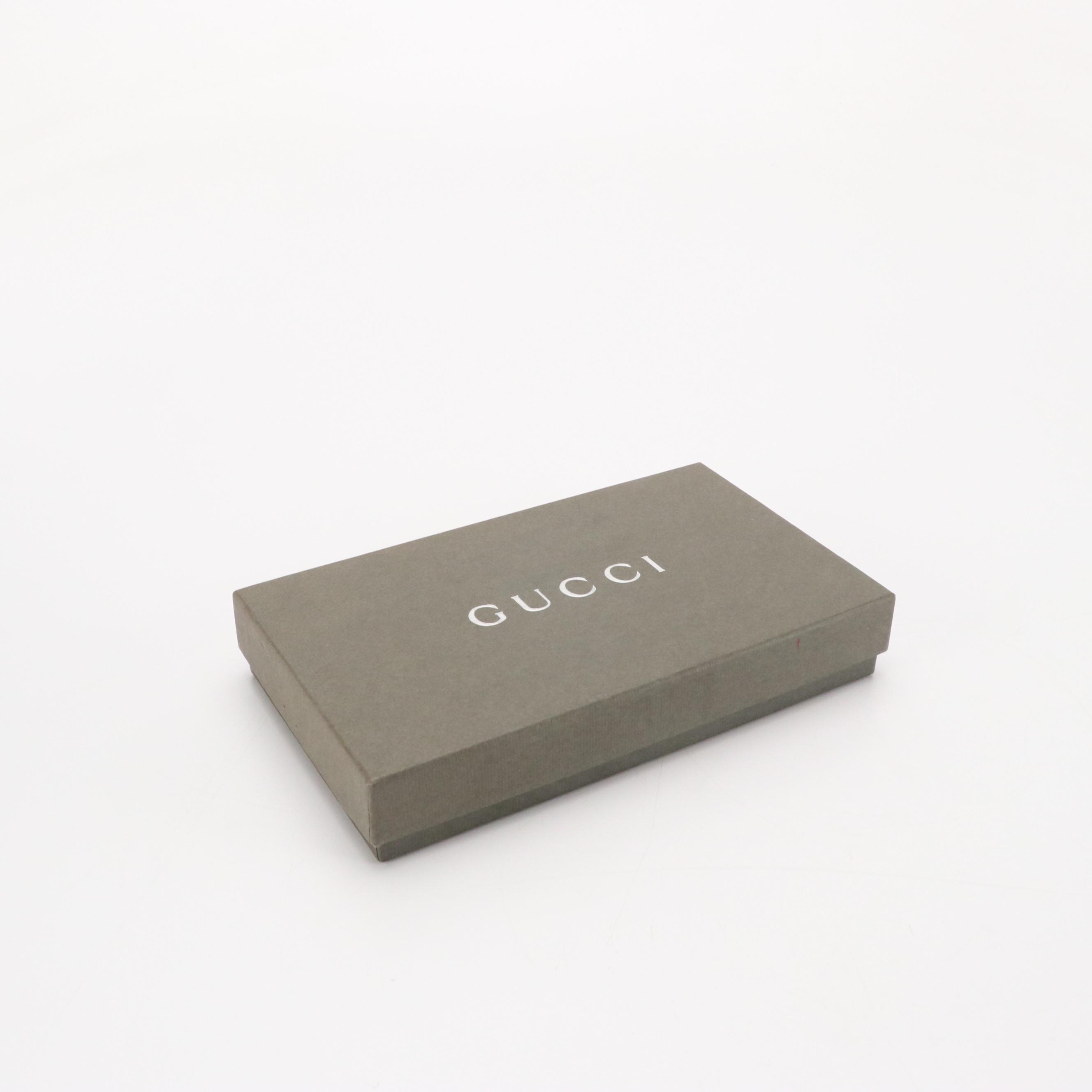 Gucci Brown Jumbo GG Jacquard Zip-Around Wallet with Box