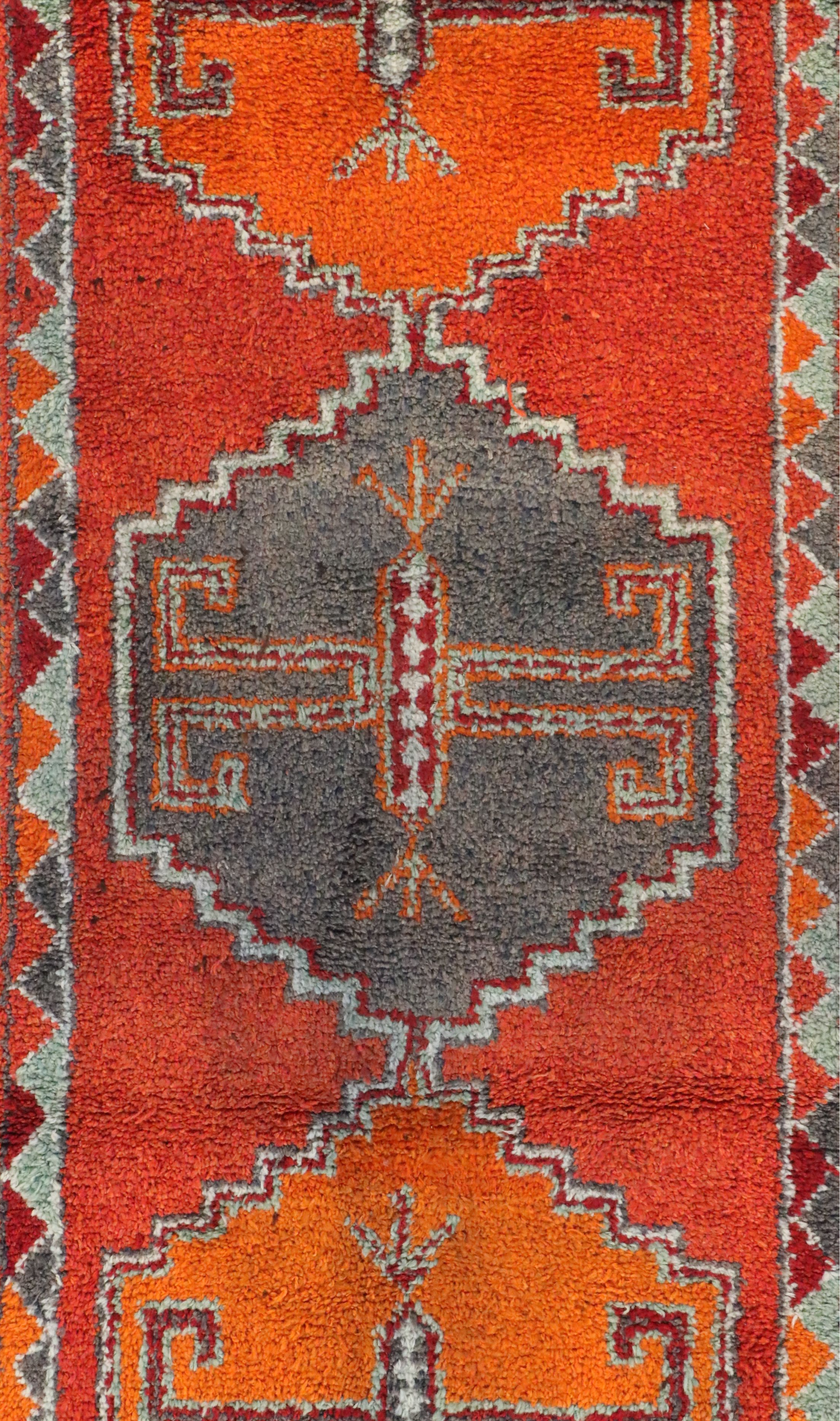 3'5 x 12'1 Hand-Knotted Anatolian Turkish Long Rug
