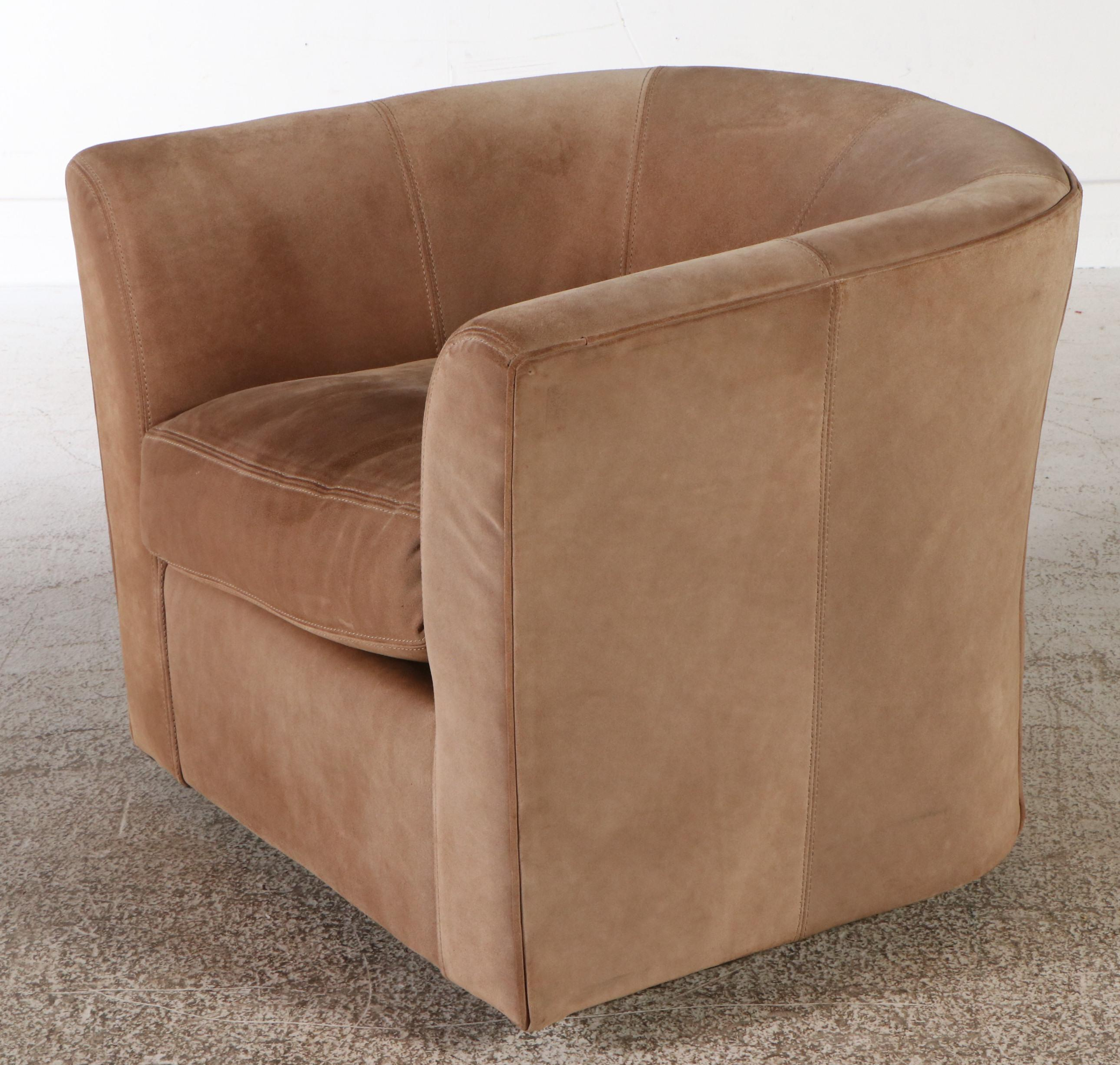 McCreary Modern Suede Swivel Armchair