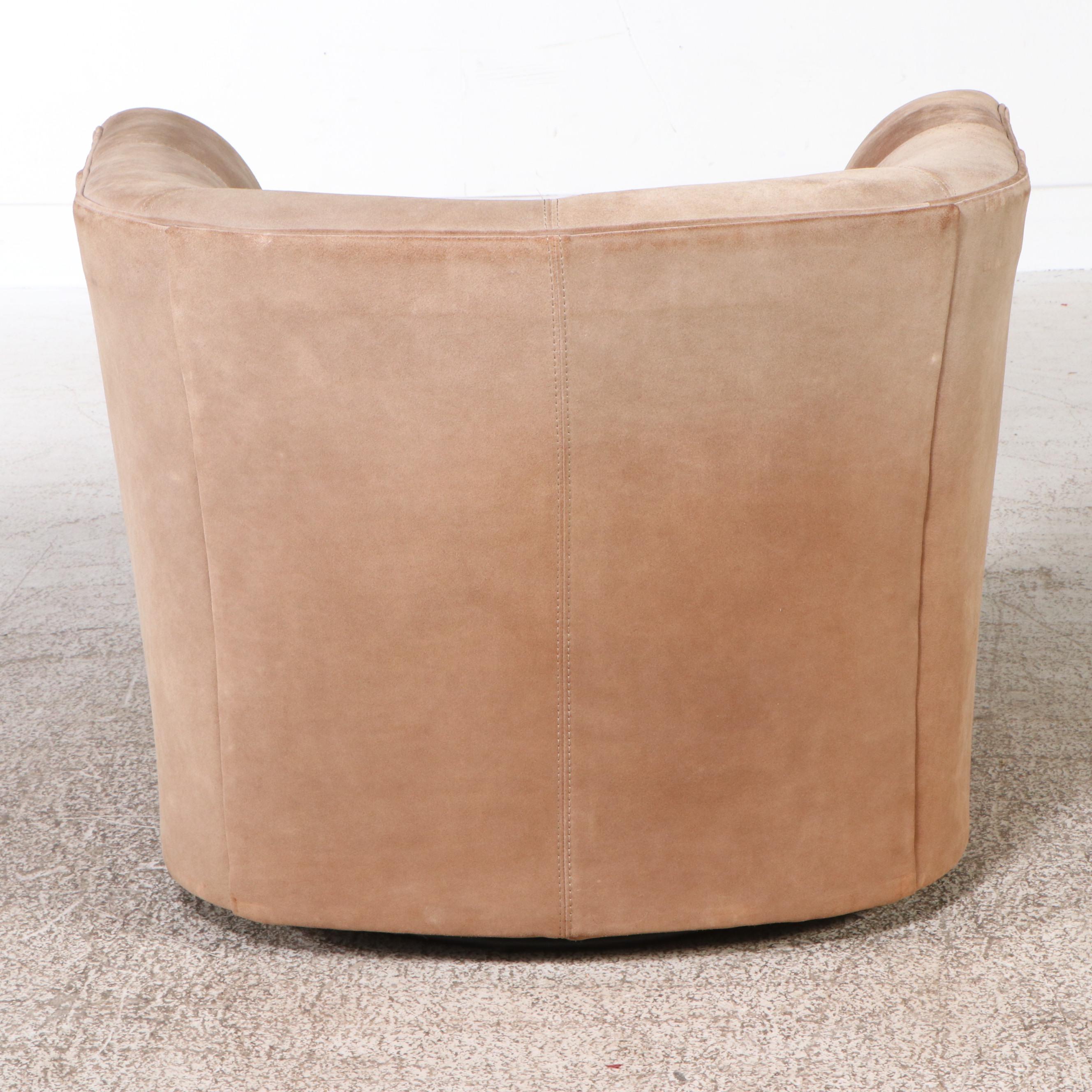 McCreary Modern Suede Swivel Armchair