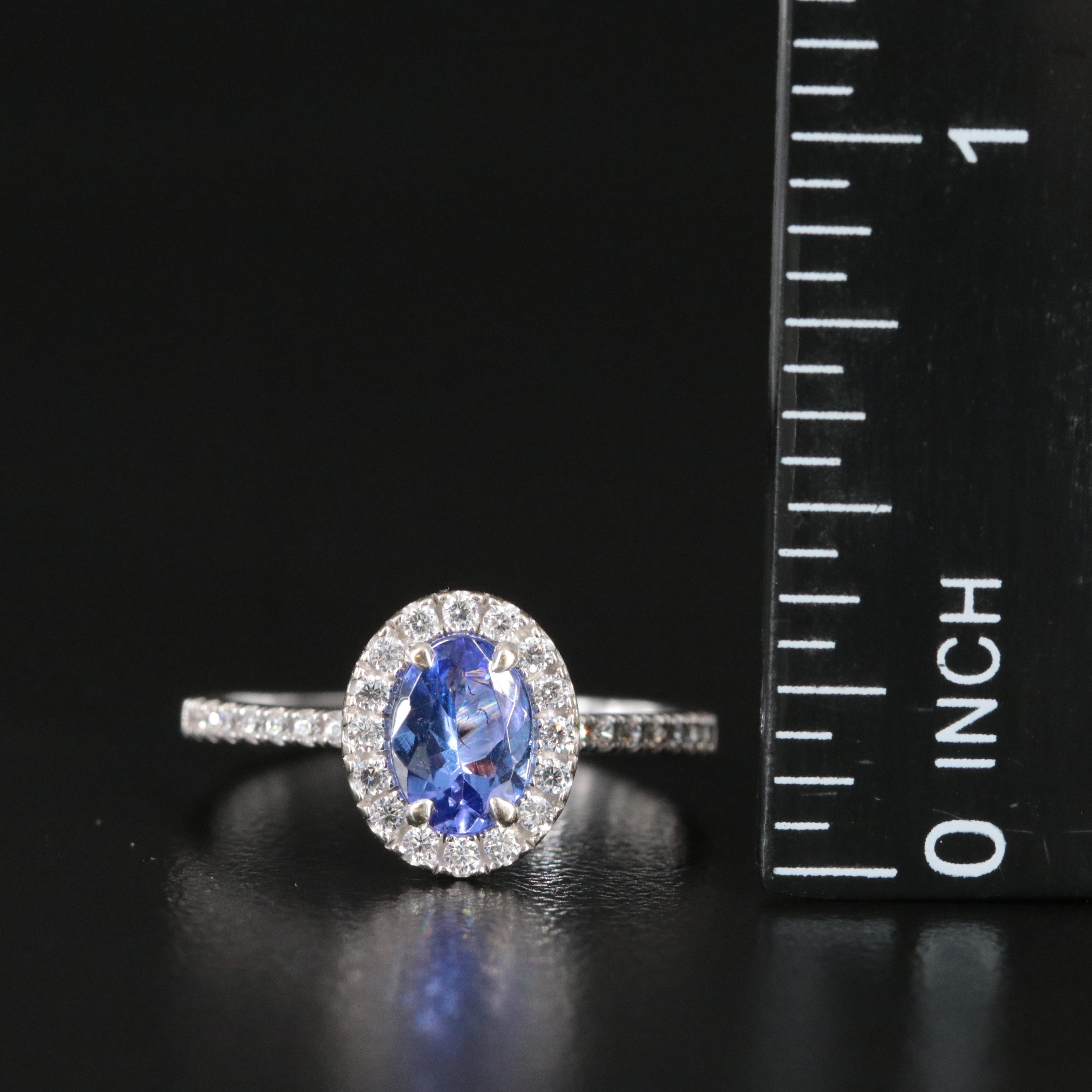 10K Tanzanite and CZ Ring