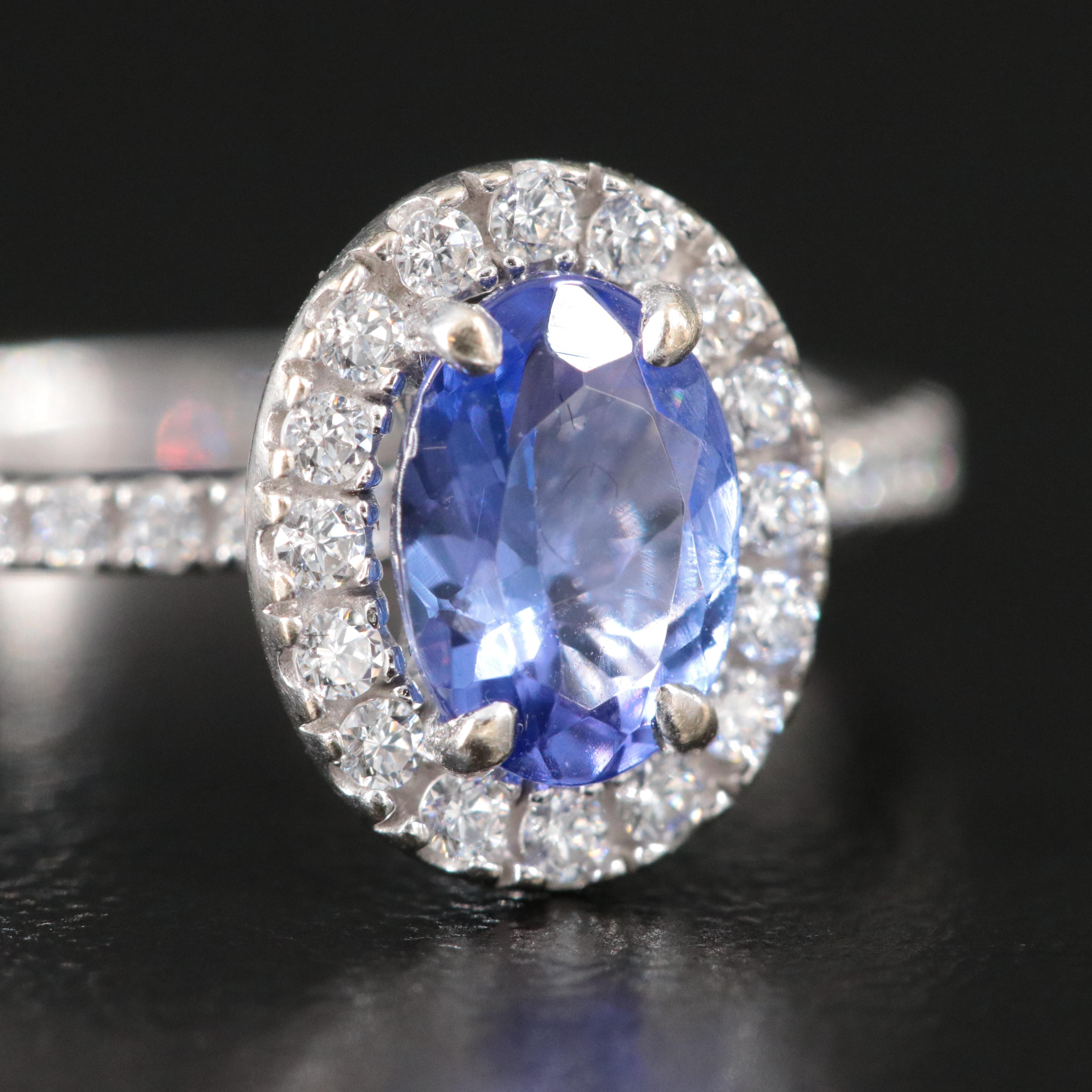 10K Tanzanite and CZ Ring