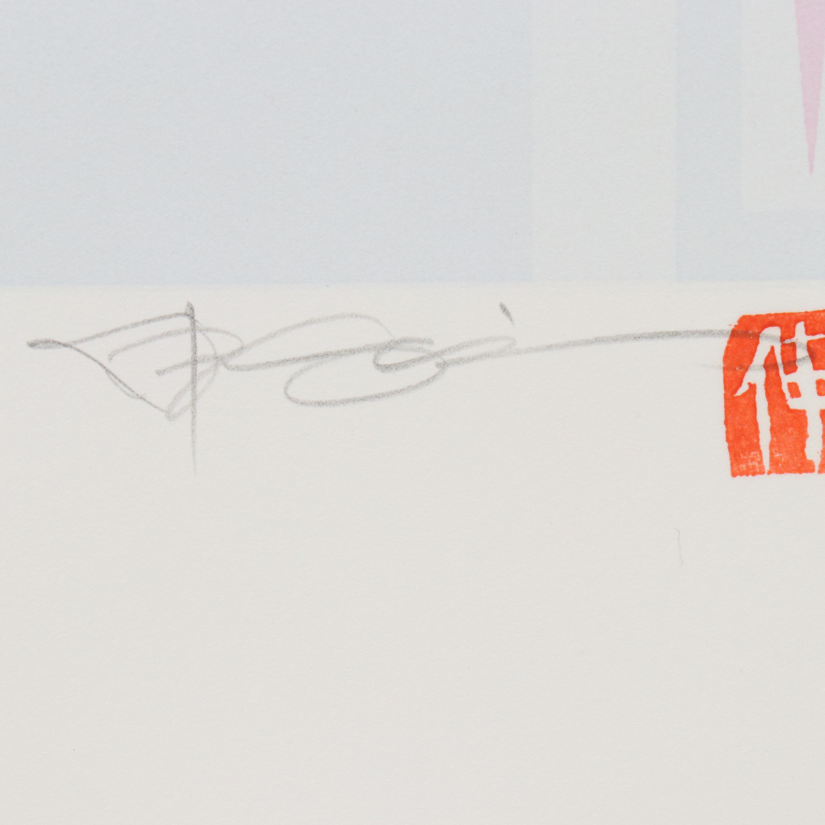 Nobuteru Shimotakahara Op Art Serigraph "Time and Space"