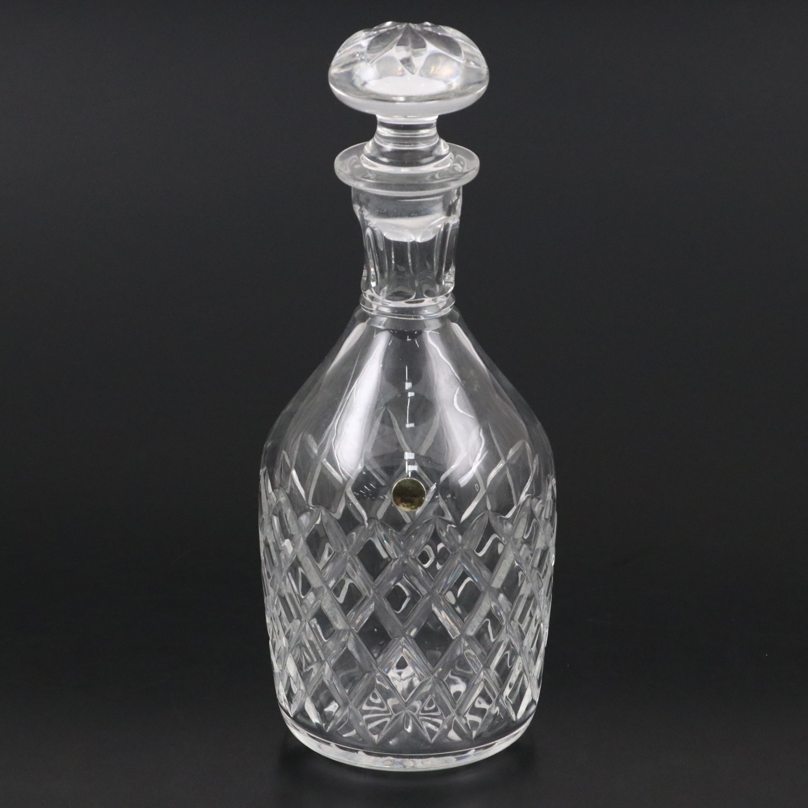 Russian Crystal Decanter, American Brilliant Cut Crystal Dish, and Crystal Bowl