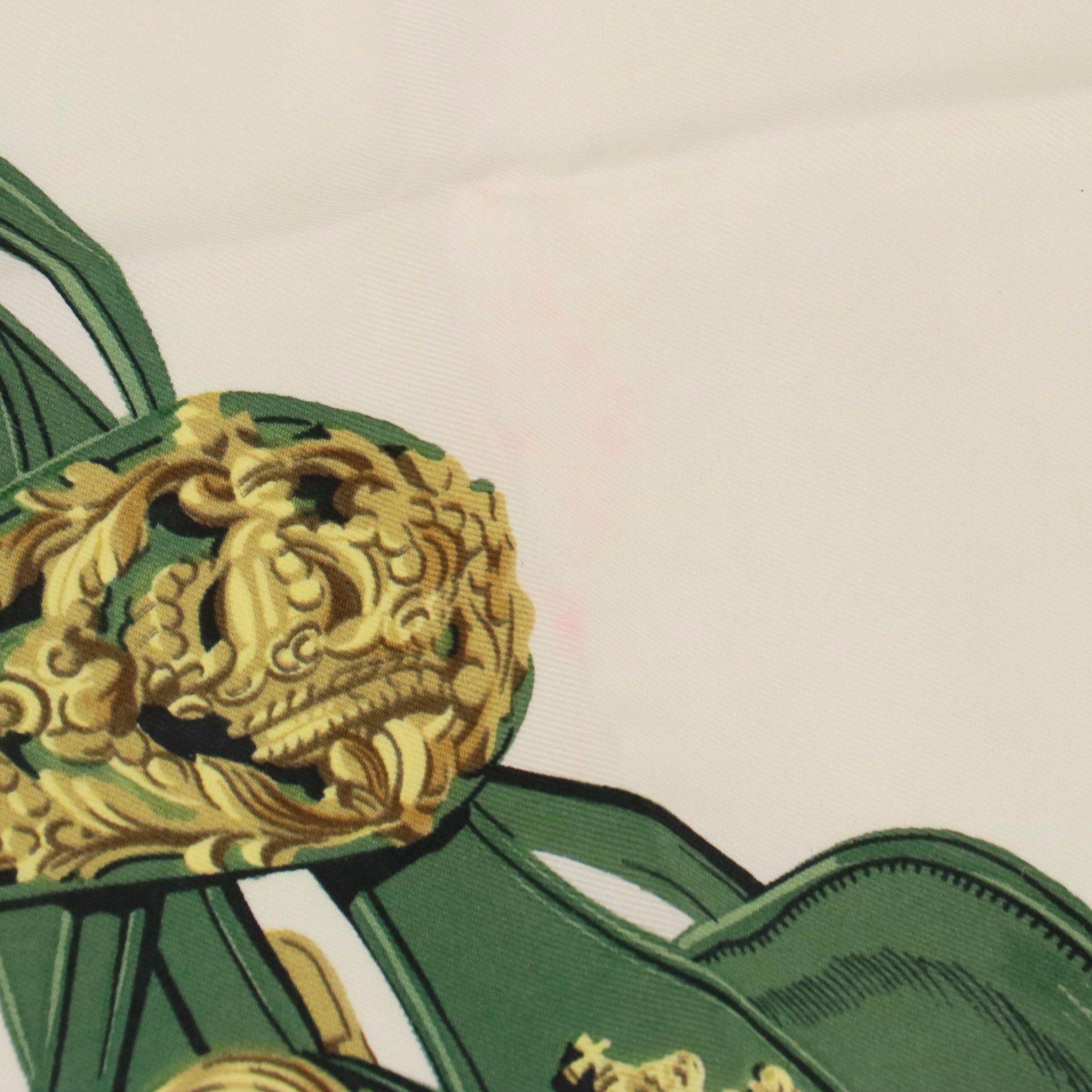 Hermès Early Issue "Brides de Gala" Scarf 90 in Silk Twill