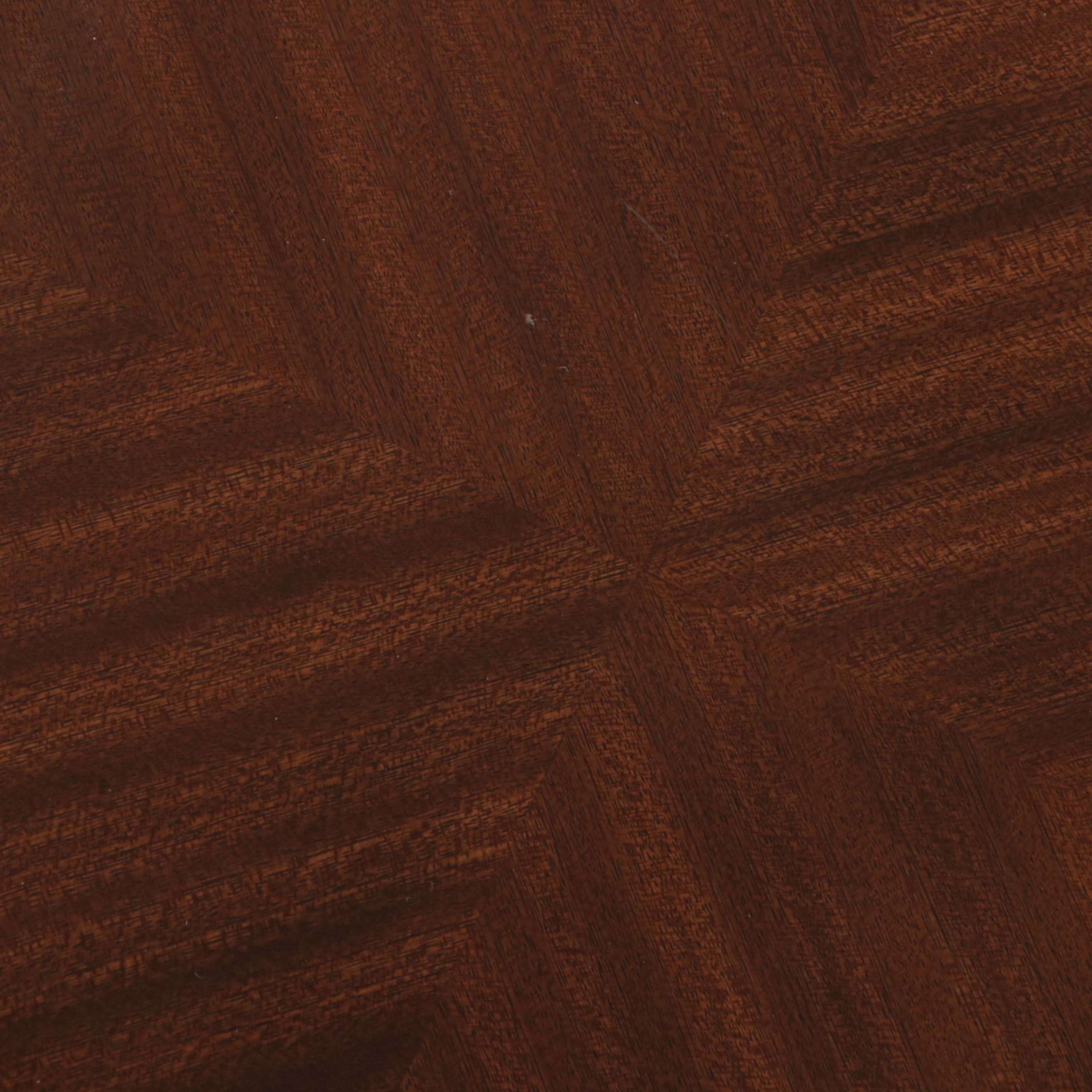 Caracole "Oxford" Walnut Finish Sapele and Silvered Wood Coffee Table