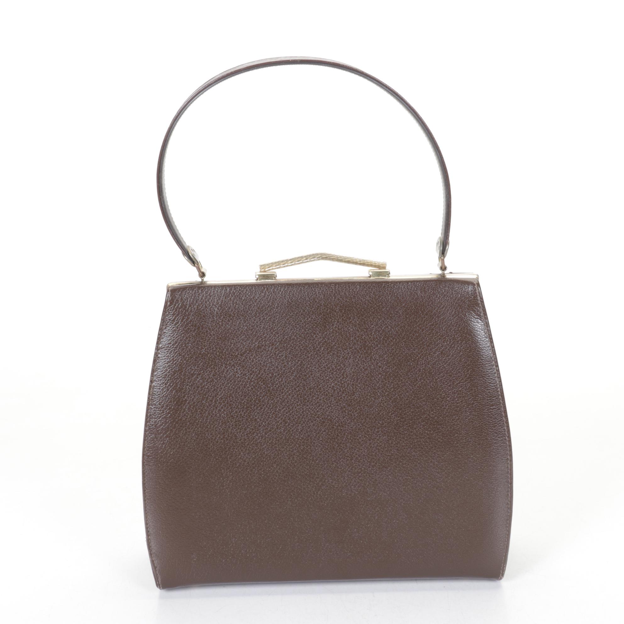 Ivory Beaded Clutch with Life Stride Brown Leather Satchel and Evening Purse