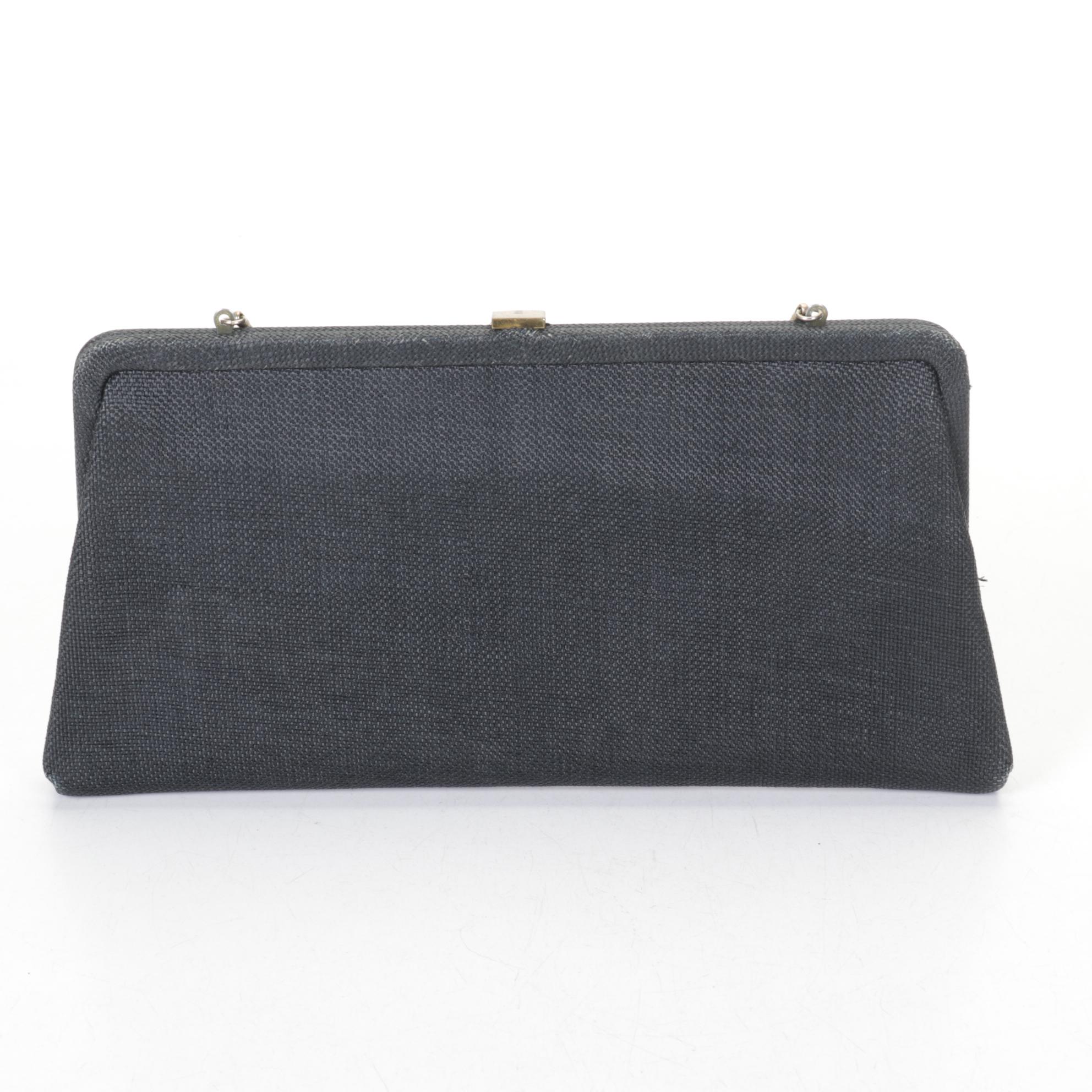 Ivory Beaded Clutch with Life Stride Brown Leather Satchel and Evening Purse