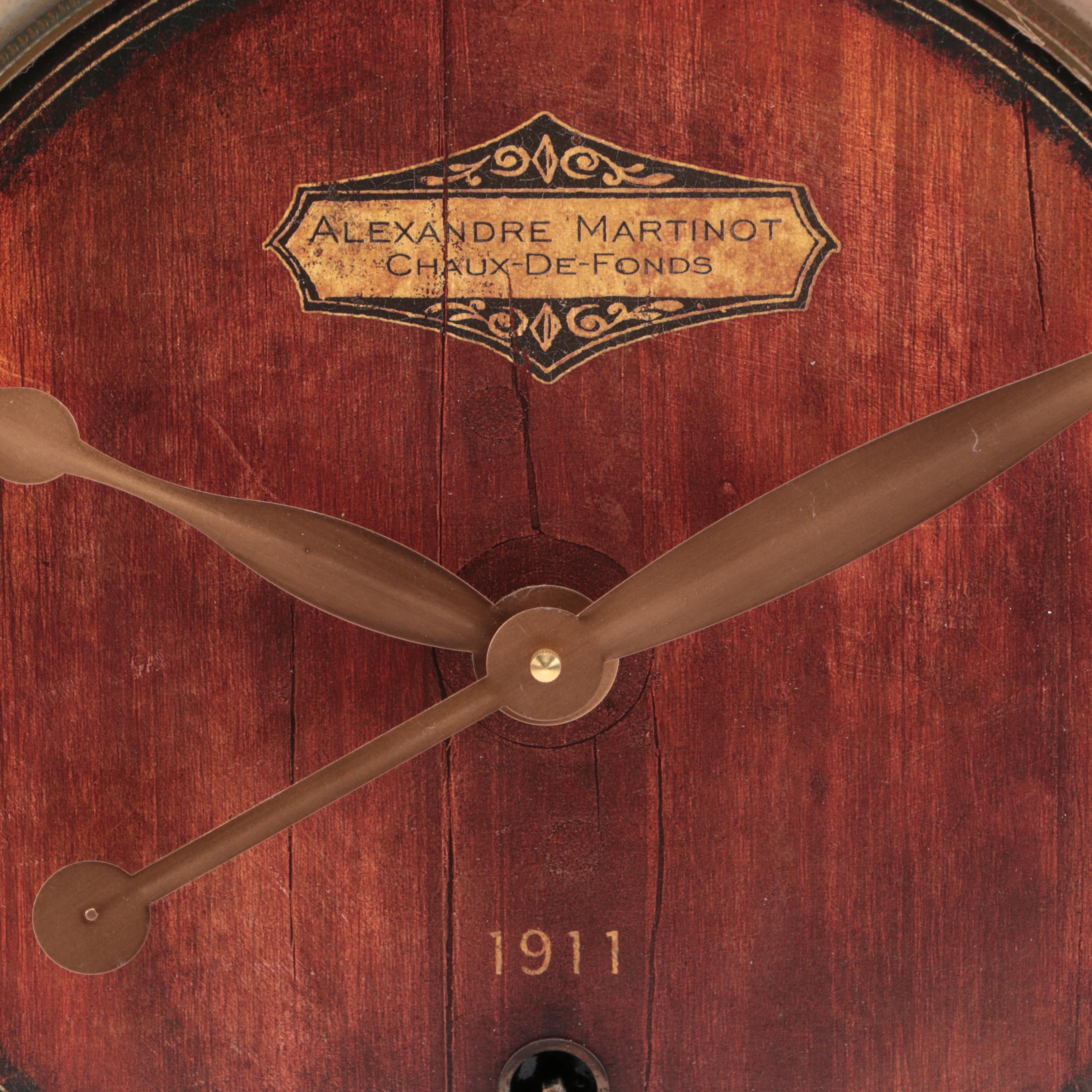 Alexandre Martinot Wall Clock with Bookends and Other Home Décor