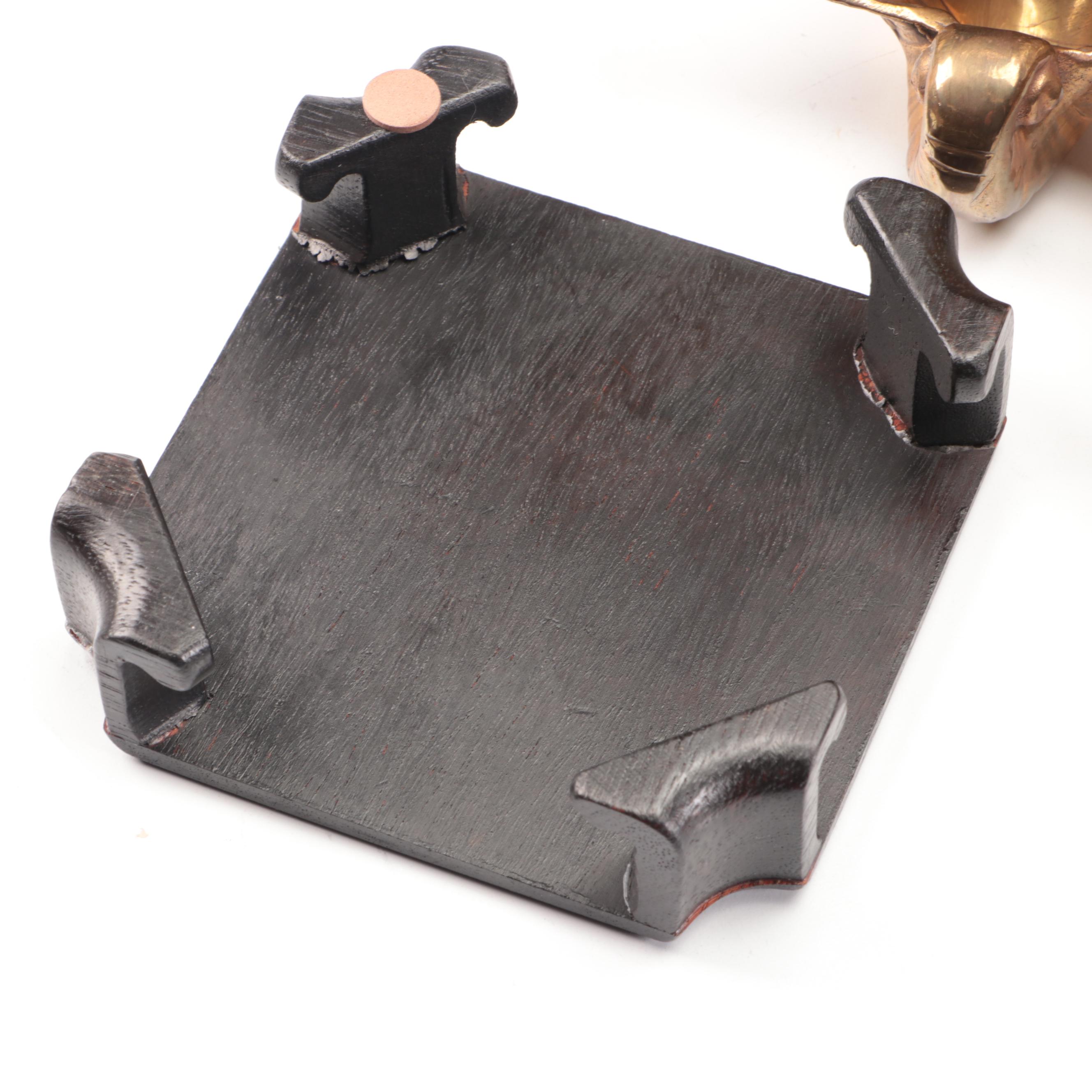 Alexandre Martinot Wall Clock with Bookends and Other Home Décor