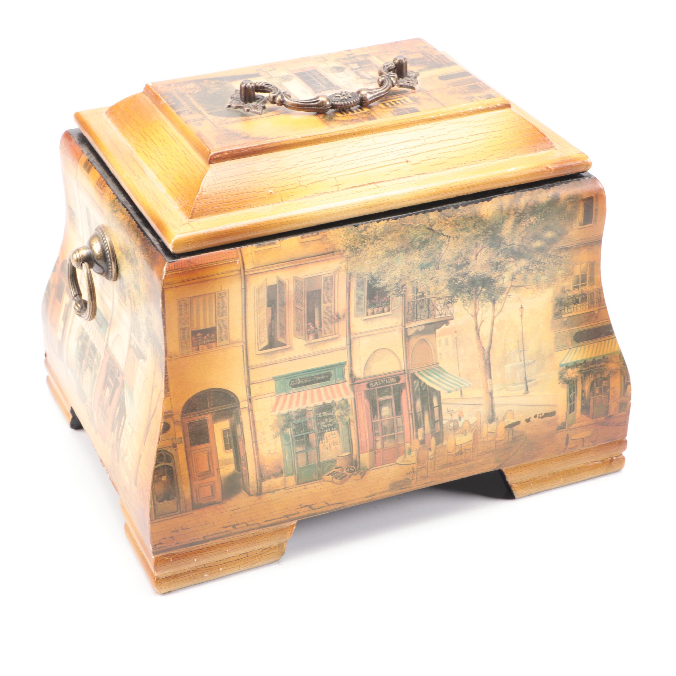 Alexandre Martinot Wall Clock with Bookends and Other Home Décor