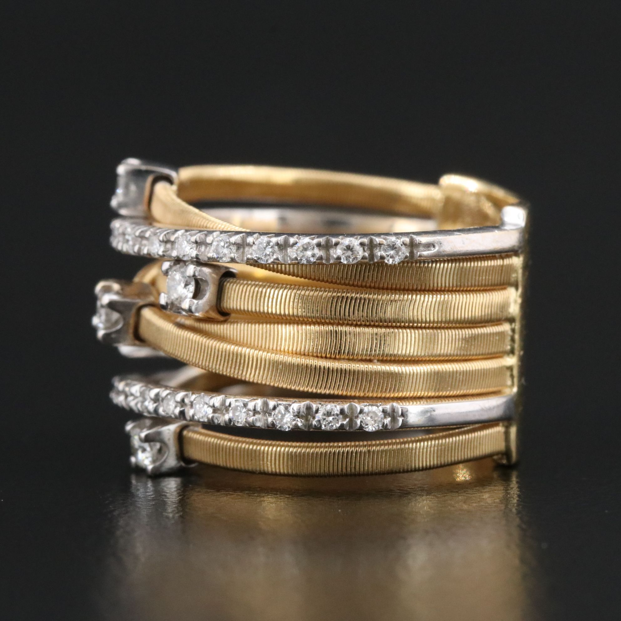 Marco Bicego Goa 18K Two Tone 0.41 CTW Diamond Seven Row Ring