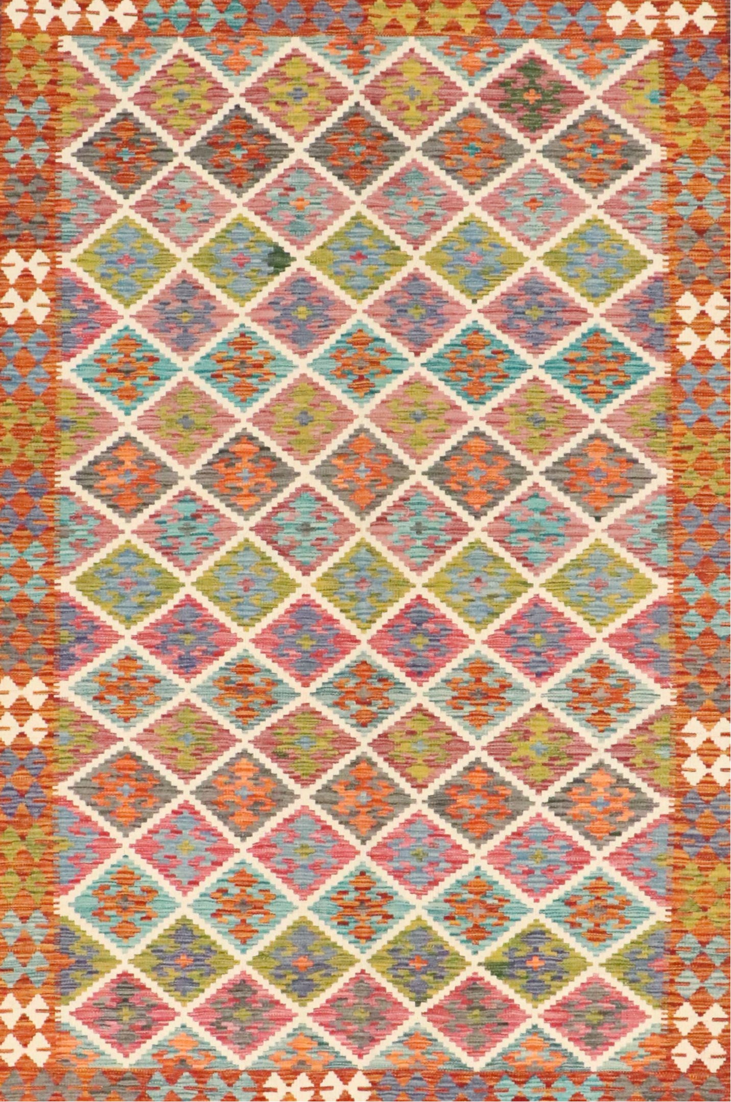 5'11 x 8'6 Handwoven Pakistani Kilim Area Rug