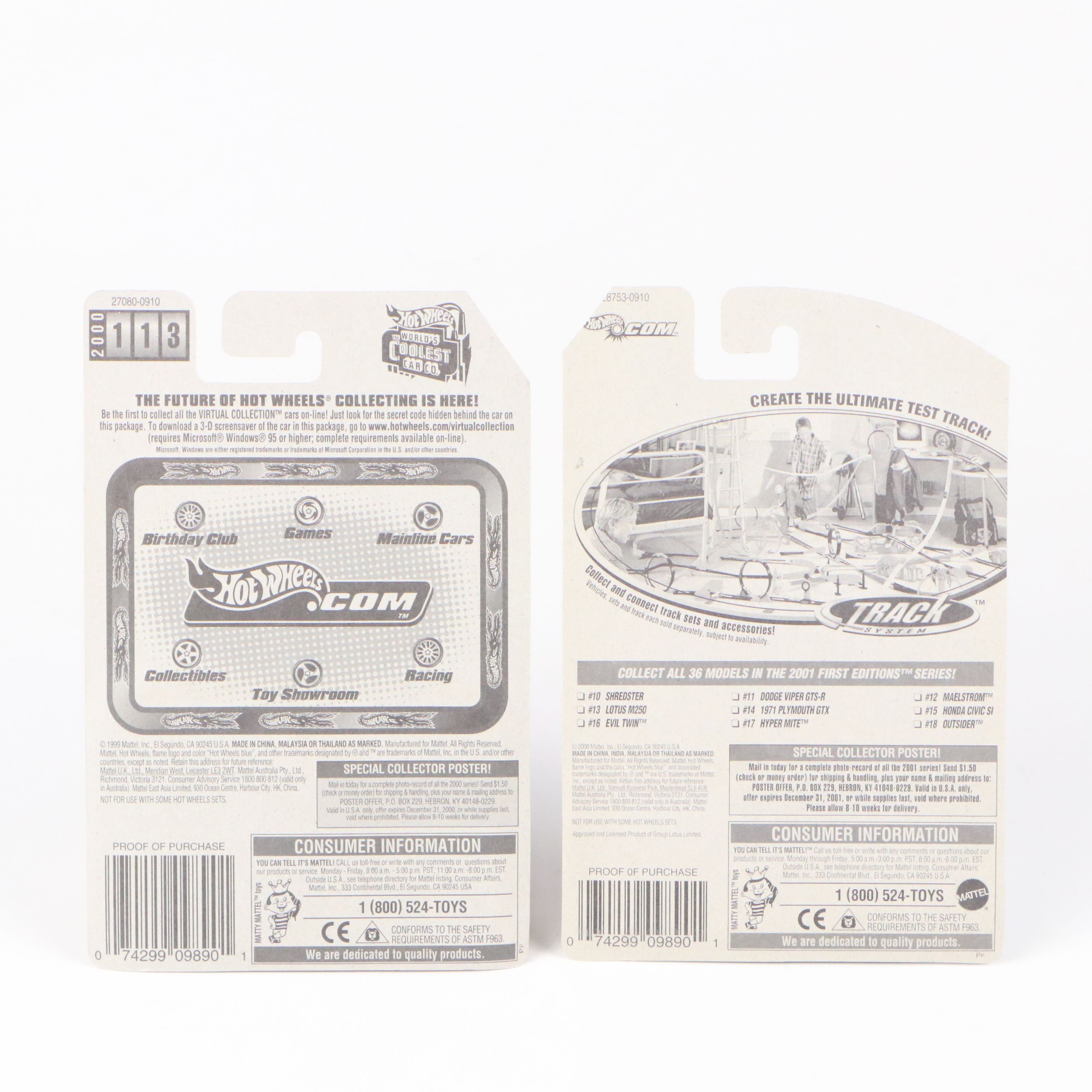 Hot Wheels "Lotus M250," "Hooligan," "Outsider" and More Toy Cars