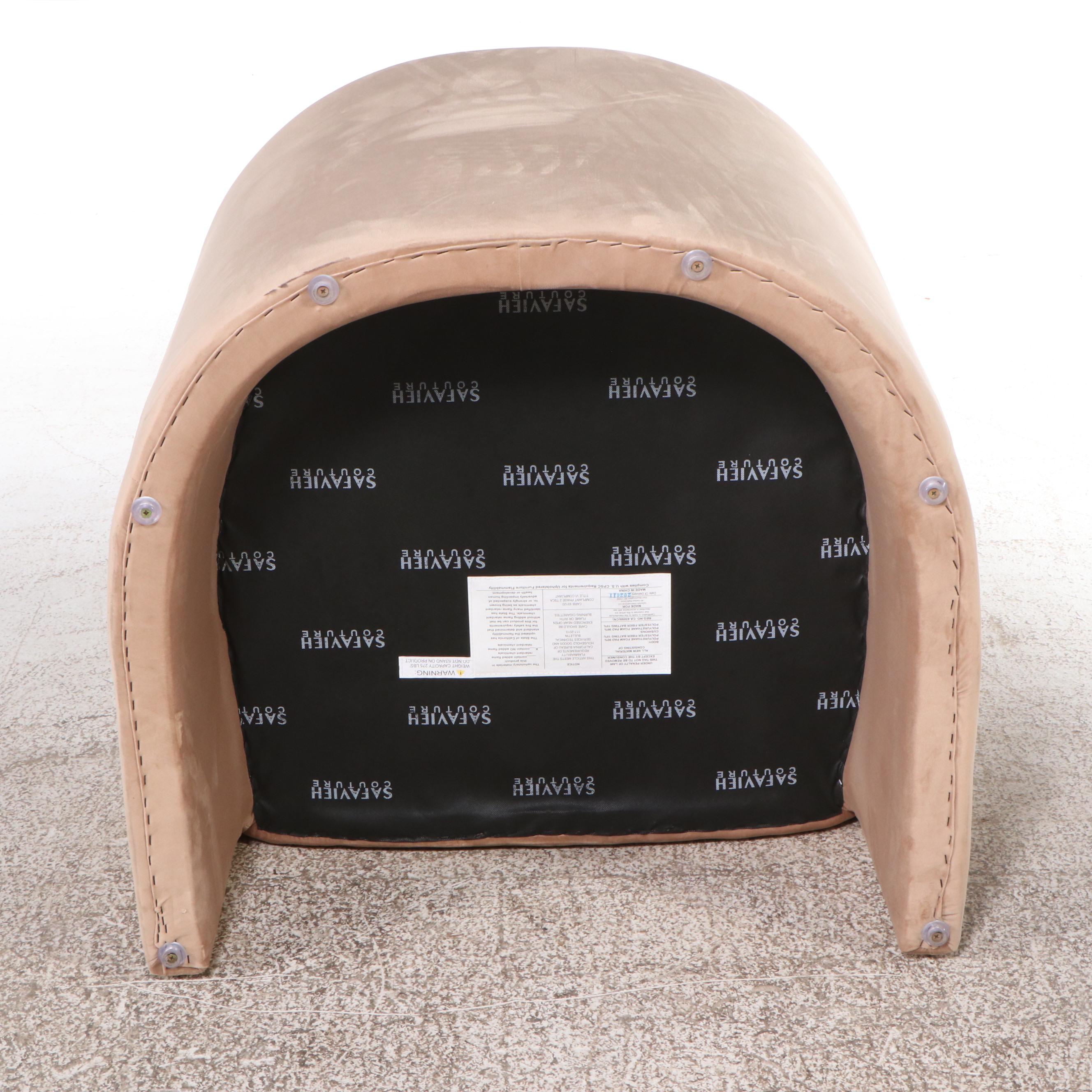 Pair of Safavieh Couture Modern Velvet Upholstered "Laylette" Chairs