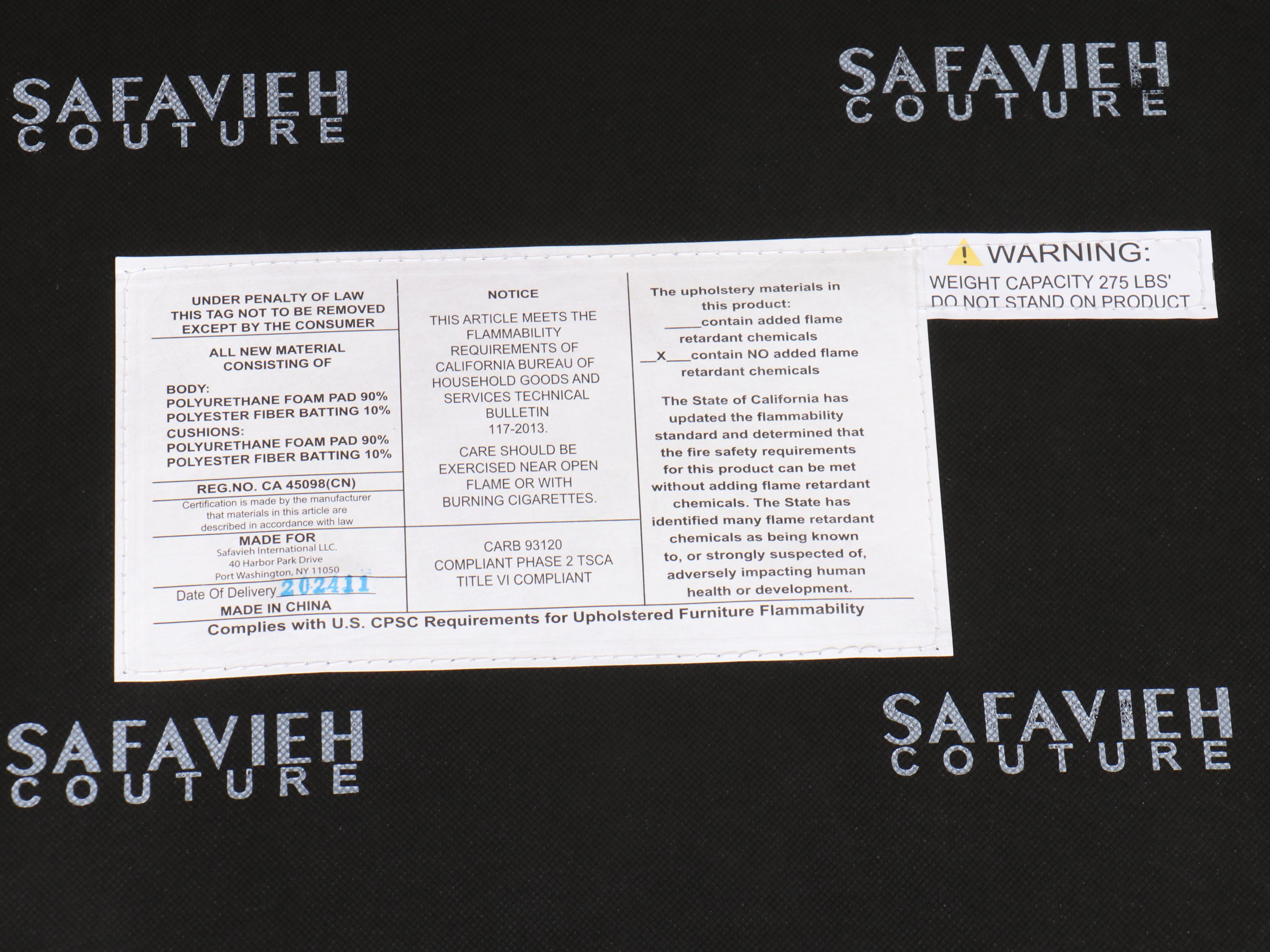 Pair of Safavieh Couture Modern Velvet Upholstered "Laylette" Chairs