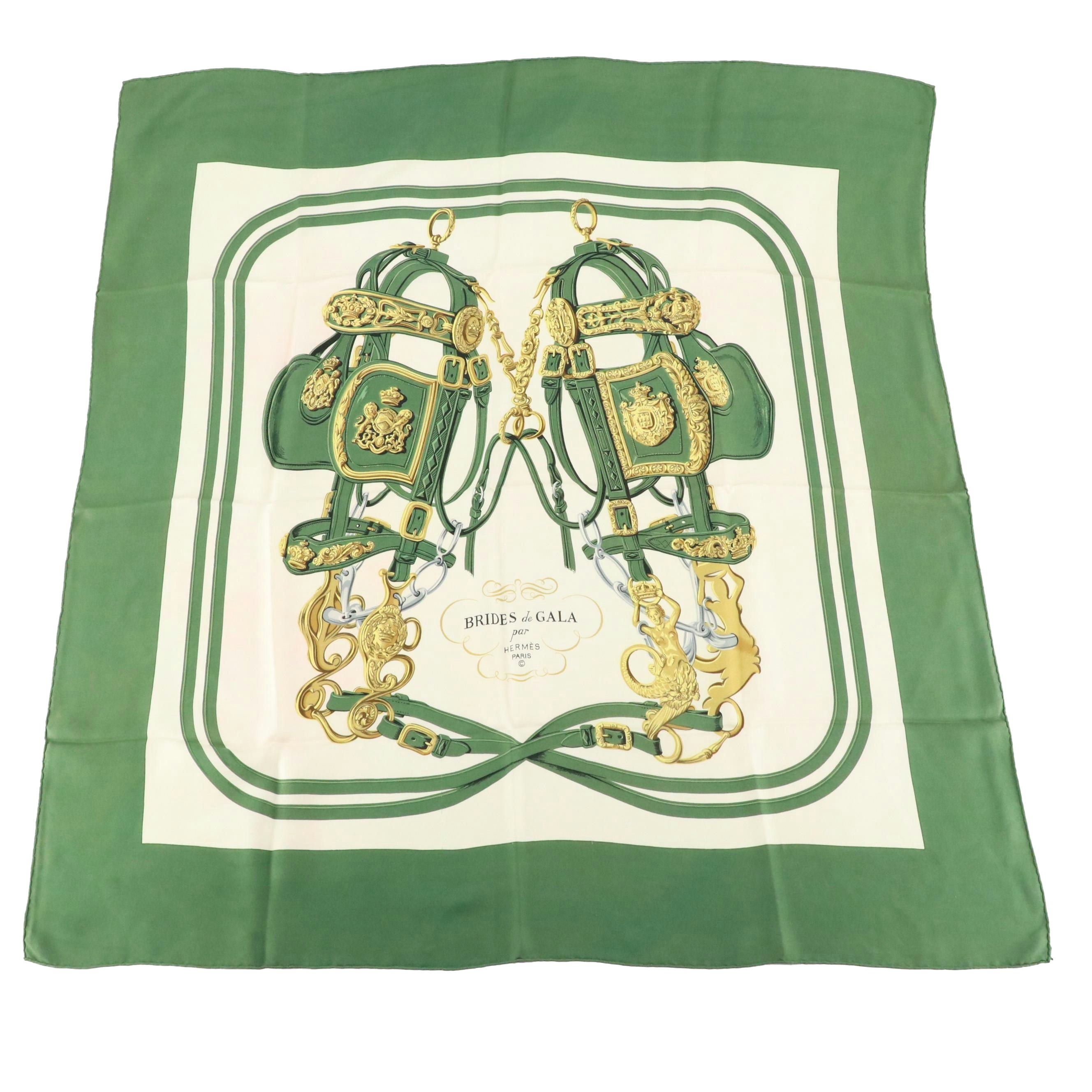Hermès Early Issue "Brides de Gala" Scarf 90 in Silk Twill