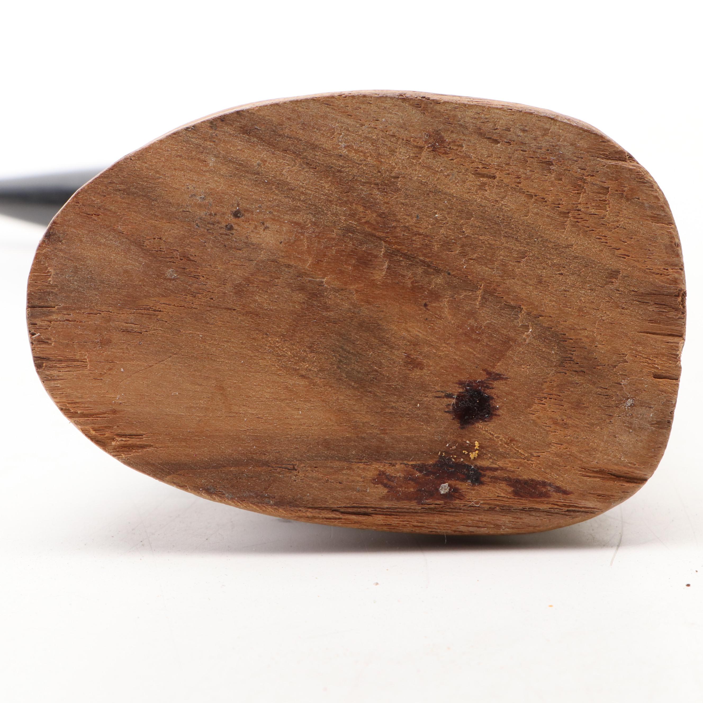 Indian Hand-Carved Buffalo Horn Swooping Eagle with Red Glass Eye