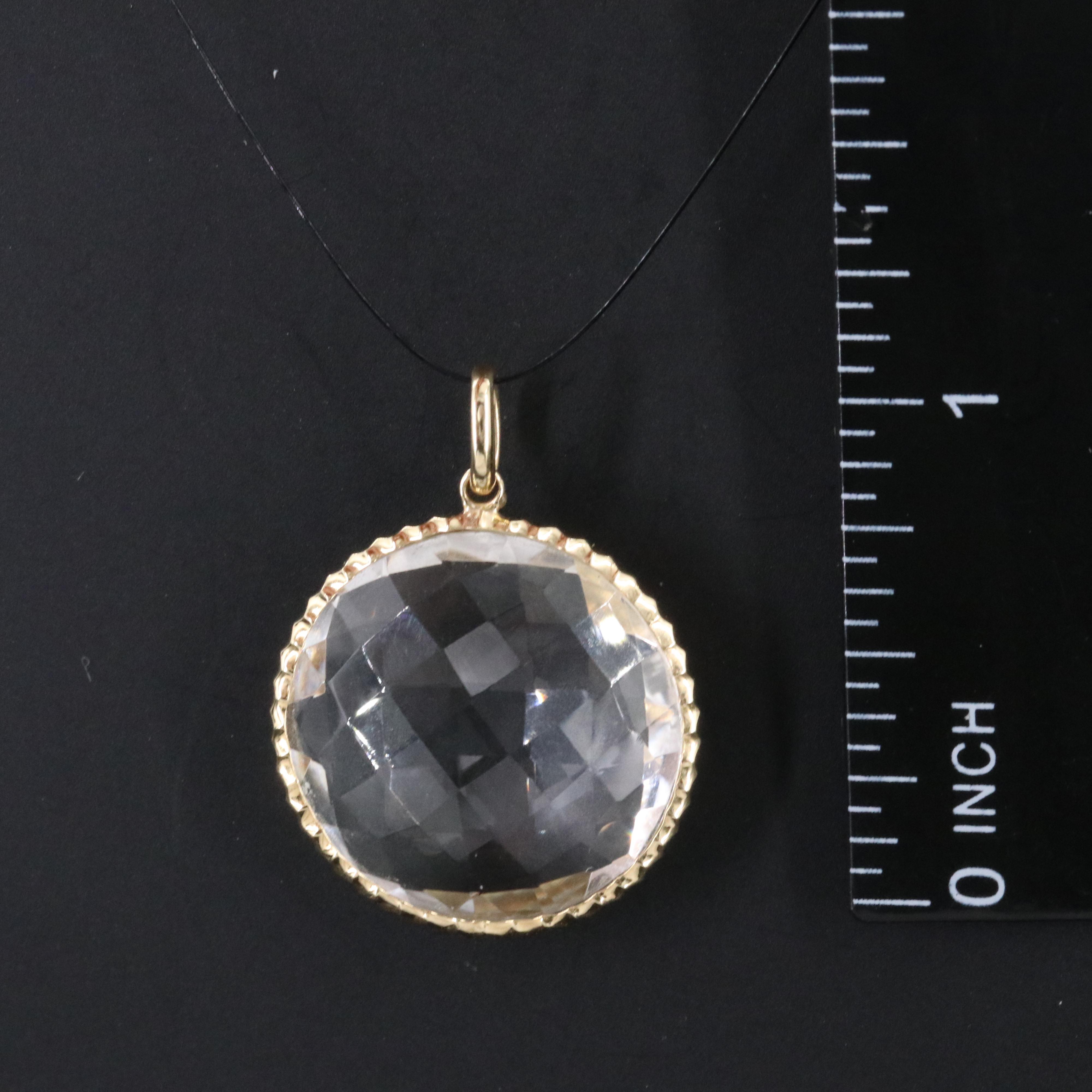 14K Rock Crystal Quartz Earrings and Pendant