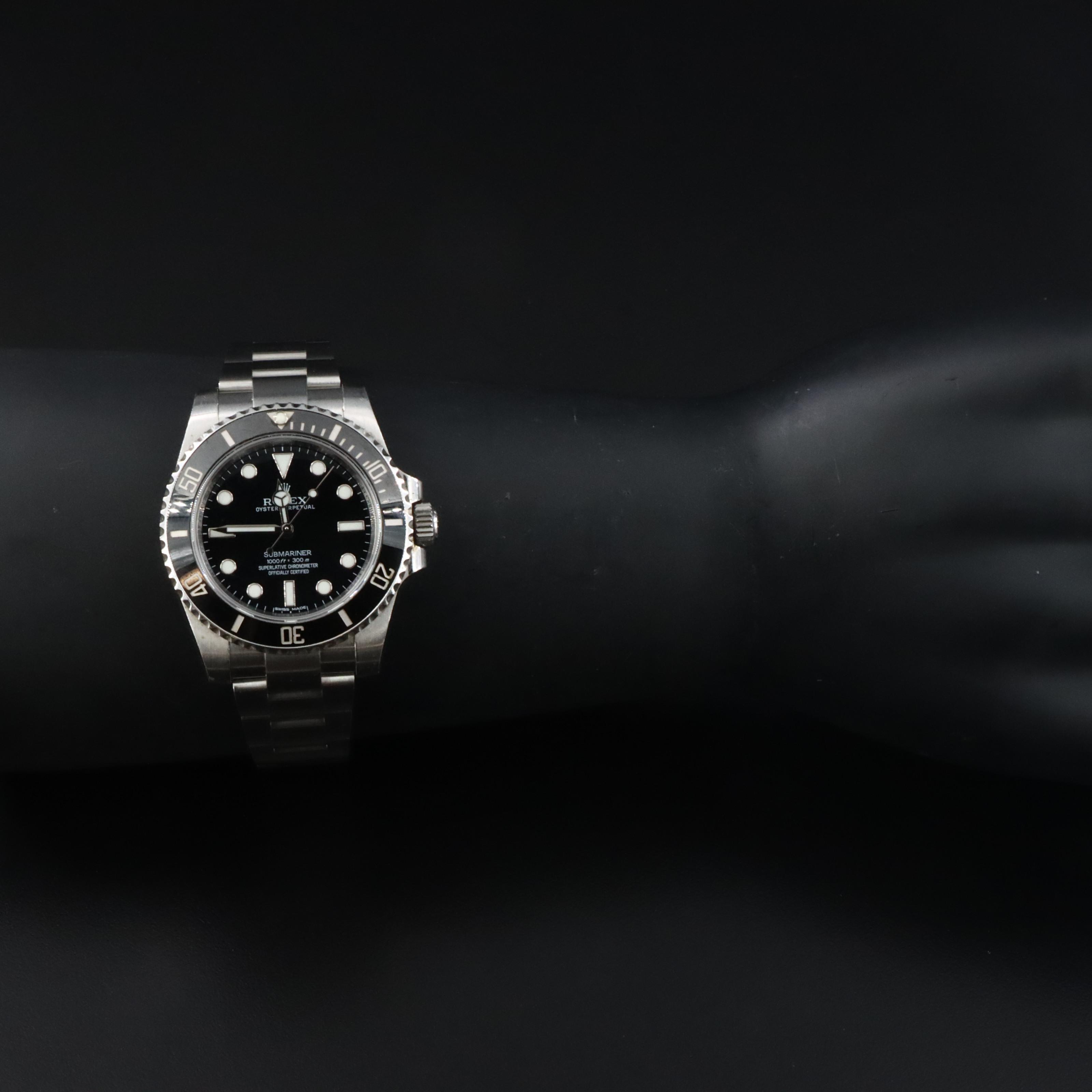 Rolex Submariner 114060 Black Dial No Date Watch